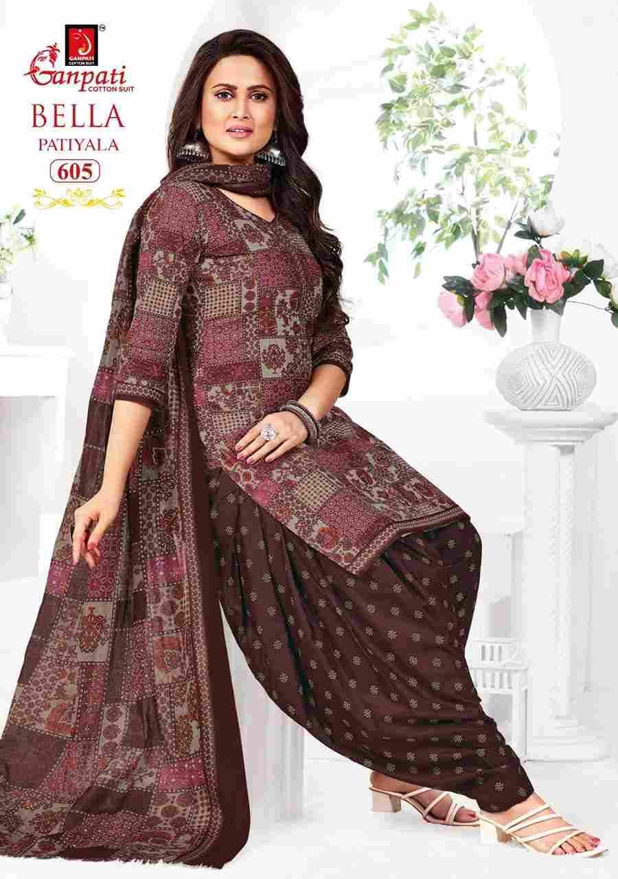 Bella Patiyala Vol-6 By Ganpati Cotton Suit 601 To 615 Series Beautiful Festive Suits Stylish Fancy Colorful Casual Wear & Ethnic Wear Pure Cotton Dresses At Wholesale Price