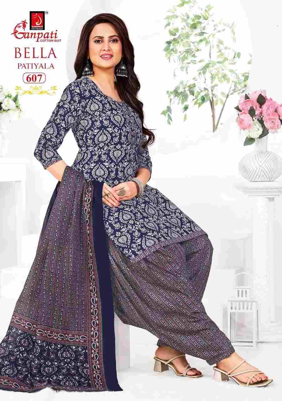 Bella Patiyala Vol-6 By Ganpati Cotton Suit 601 To 615 Series Beautiful Festive Suits Stylish Fancy Colorful Casual Wear & Ethnic Wear Pure Cotton Dresses At Wholesale Price