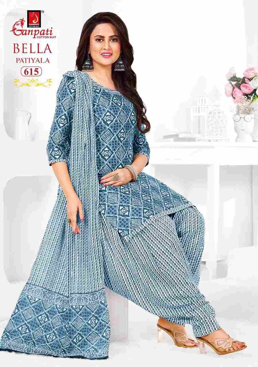 Bella Patiyala Vol-6 By Ganpati Cotton Suit 601 To 615 Series Beautiful Festive Suits Stylish Fancy Colorful Casual Wear & Ethnic Wear Pure Cotton Dresses At Wholesale Price