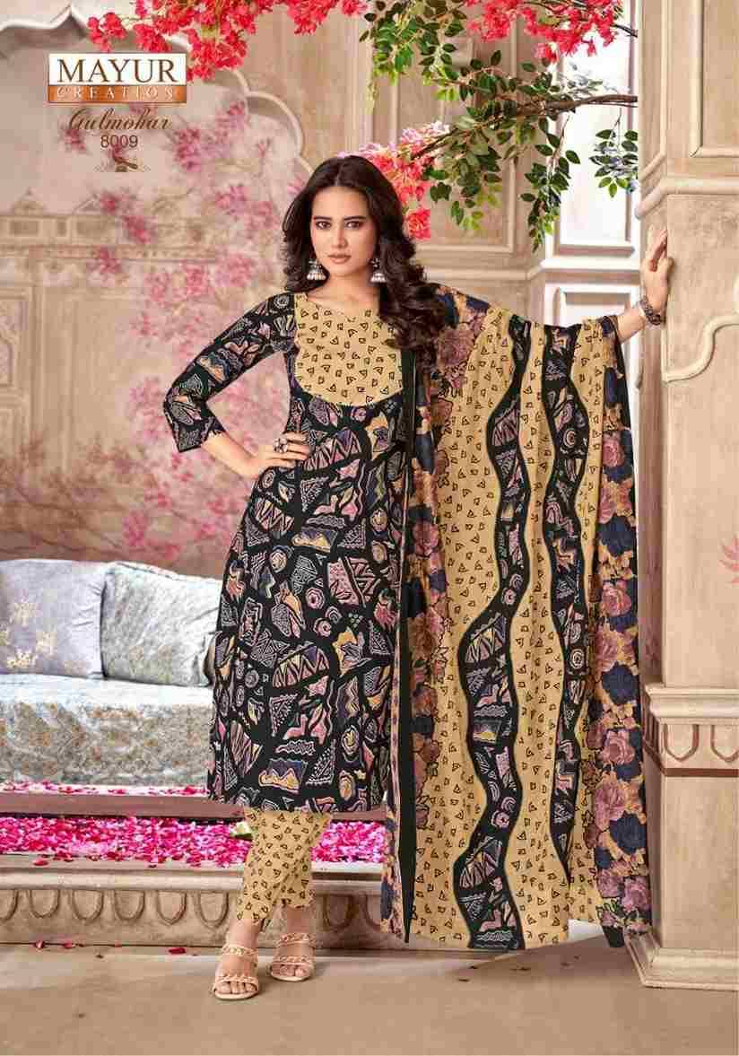 Gulmohar Vol-8 By Mayur Creation 8001 To 8010 Series Beautiful Festive Suits Colorful Stylish Fancy Casual Wear & Ethnic Wear Pure Cotton Print Dresses At Wholesale Price