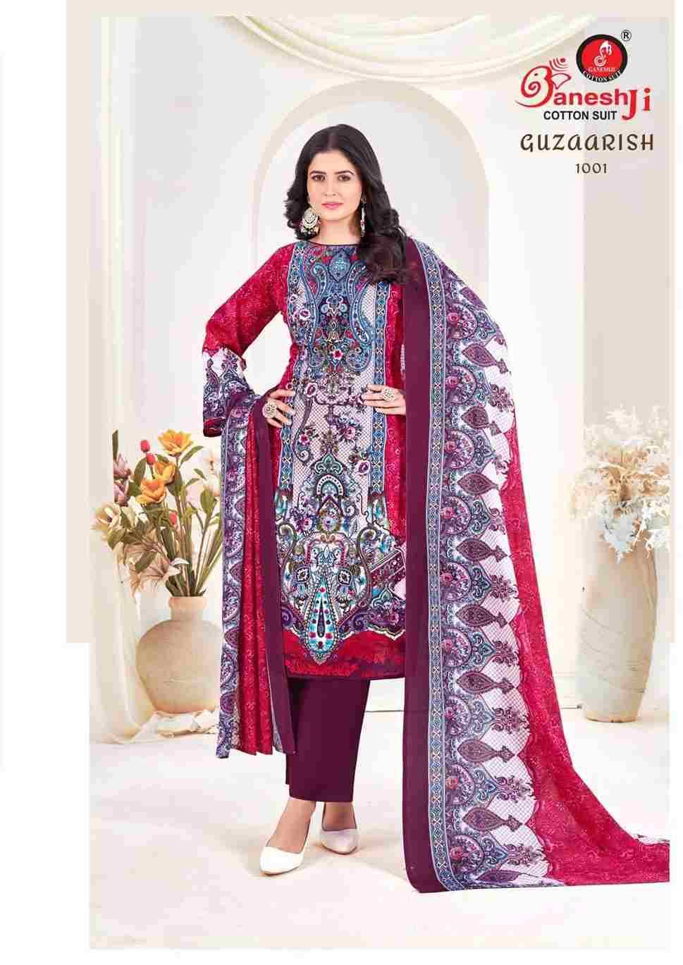 Guzaarish Vol-1 By Ganeshji 1001 To 1008 Series Beautiful Festive Suits Stylish Fancy Colorful Casual Wear & Ethnic Wear Heavy Cotton Print Dresses At Wholesale Price