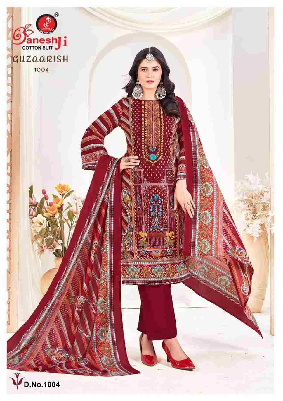 Guzaarish Vol-1 By Ganeshji 1001 To 1008 Series Beautiful Festive Suits Stylish Fancy Colorful Casual Wear & Ethnic Wear Heavy Cotton Print Dresses At Wholesale Price