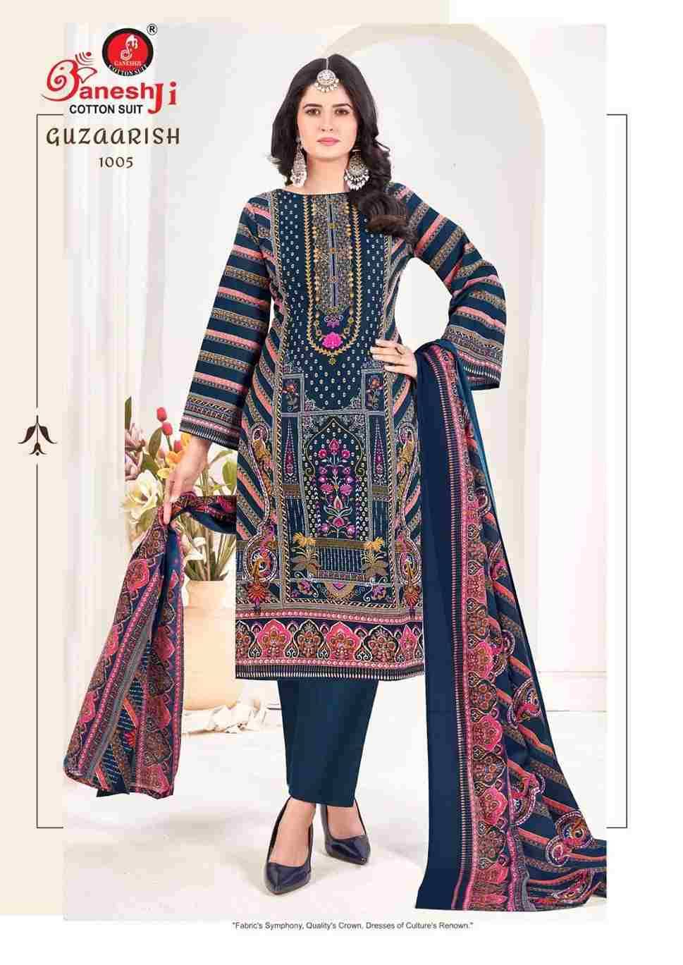 Guzaarish Vol-1 By Ganeshji 1001 To 1008 Series Beautiful Festive Suits Stylish Fancy Colorful Casual Wear & Ethnic Wear Heavy Cotton Print Dresses At Wholesale Price