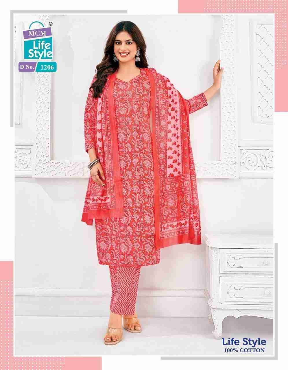 Lifestyle Vol-12 By MCM Lifestyle 1206 To 1217 Series Beautiful Festive Suits Stylish Fancy Colorful Casual Wear & Ethnic Wear Pure Cotton Print Dresses At Wholesale Price