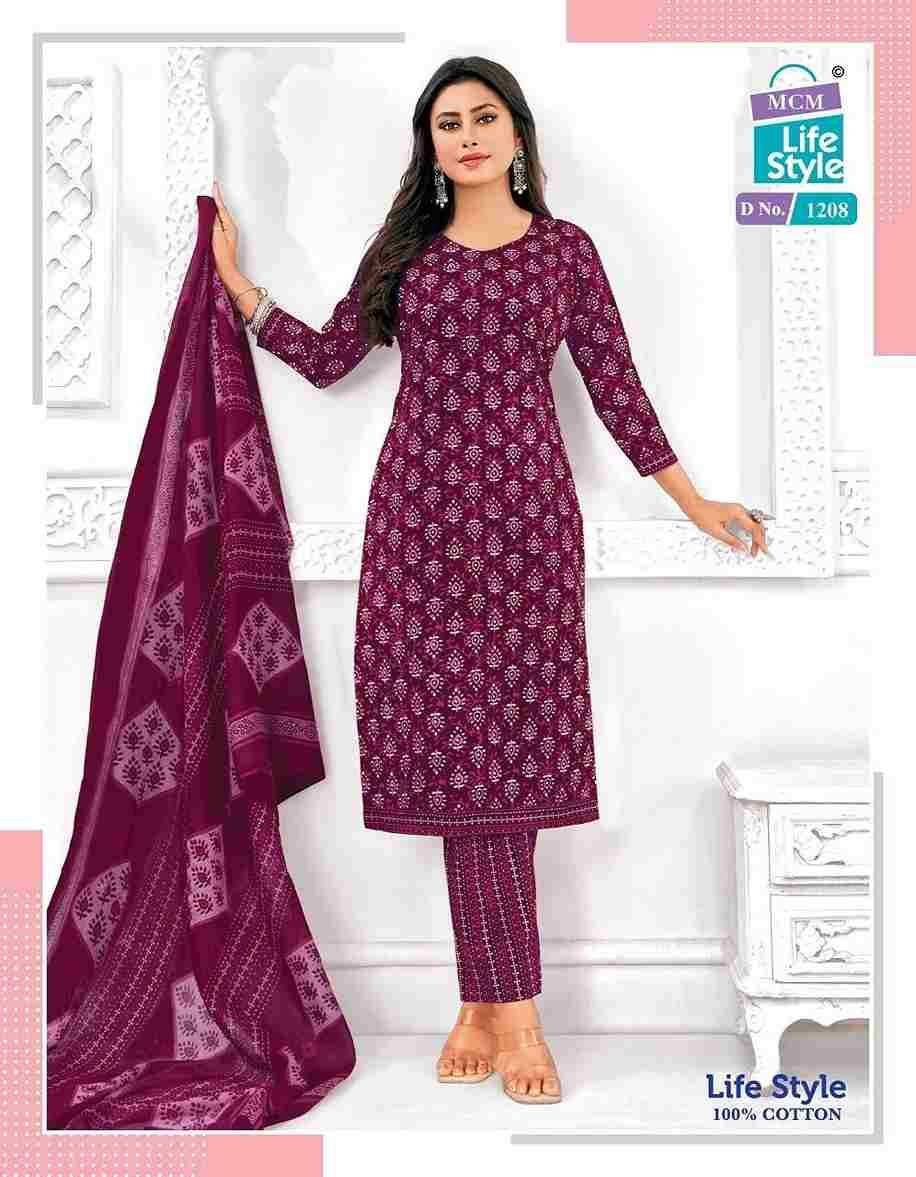 Lifestyle Vol-12 By MCM Lifestyle 1206 To 1217 Series Beautiful Festive Suits Stylish Fancy Colorful Casual Wear & Ethnic Wear Pure Cotton Print Dresses At Wholesale Price