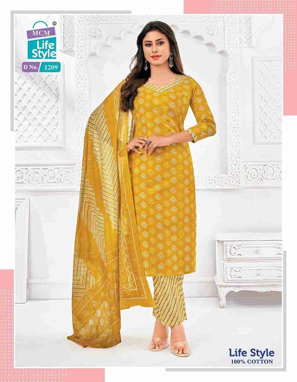 Lifestyle Vol-12 By MCM Lifestyle 1206 To 1217 Series Beautiful Festive Suits Stylish Fancy Colorful Casual Wear & Ethnic Wear Pure Cotton Print Dresses At Wholesale Price
