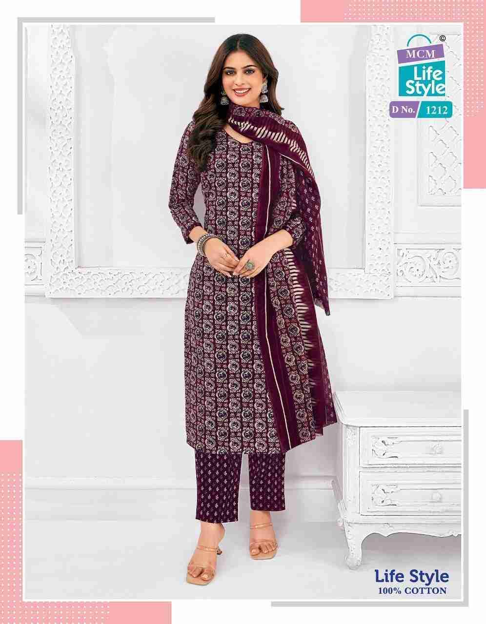 Lifestyle Vol-12 By MCM Lifestyle 1206 To 1217 Series Beautiful Festive Suits Stylish Fancy Colorful Casual Wear & Ethnic Wear Pure Cotton Print Dresses At Wholesale Price