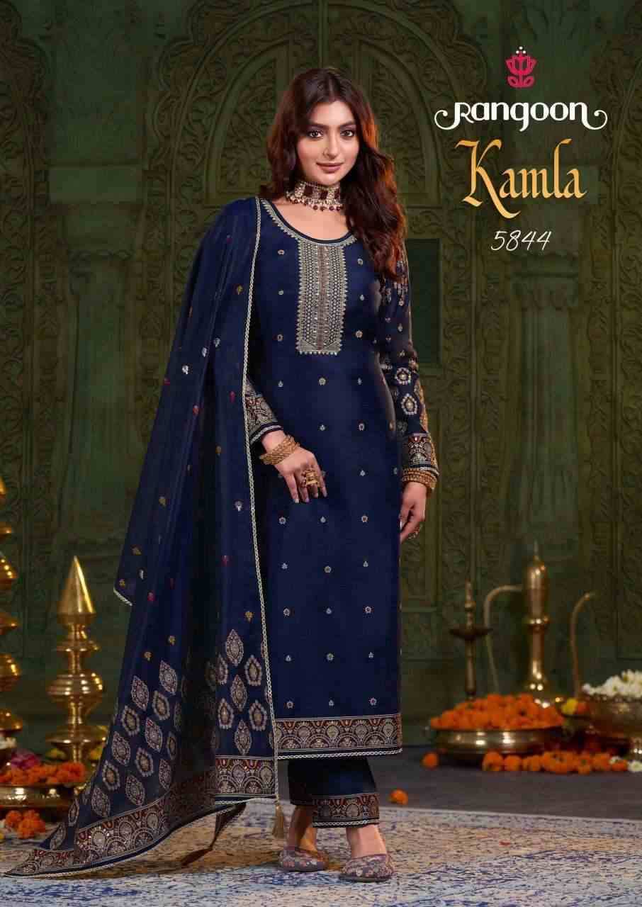 Kamla By Rangoon 5841 To 5846 Series Beautiful Stylish Festive Suits Fancy Colorful Casual Wear & Ethnic Wear & Ready To Wear Jacquard Dresses At Wholesale Price