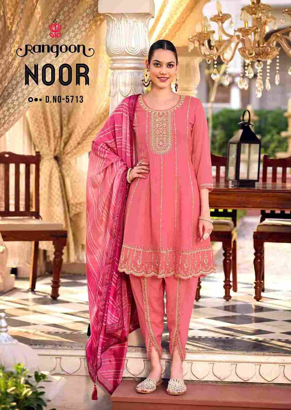 Noor By Rangoon 5711 To 5714 Series Beautiful Stylish Festive Suits Fancy Colorful Casual Wear & Ethnic Wear & Ready To Wear Georgette Dresses At Wholesale Price