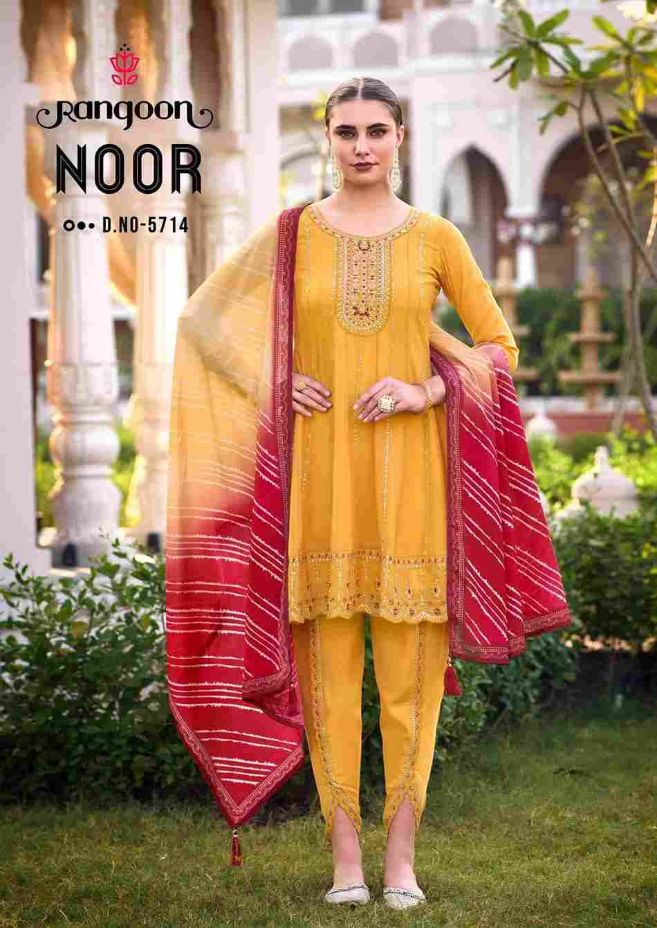 Noor By Rangoon 5711 To 5714 Series Beautiful Stylish Festive Suits Fancy Colorful Casual Wear & Ethnic Wear & Ready To Wear Georgette Dresses At Wholesale Price