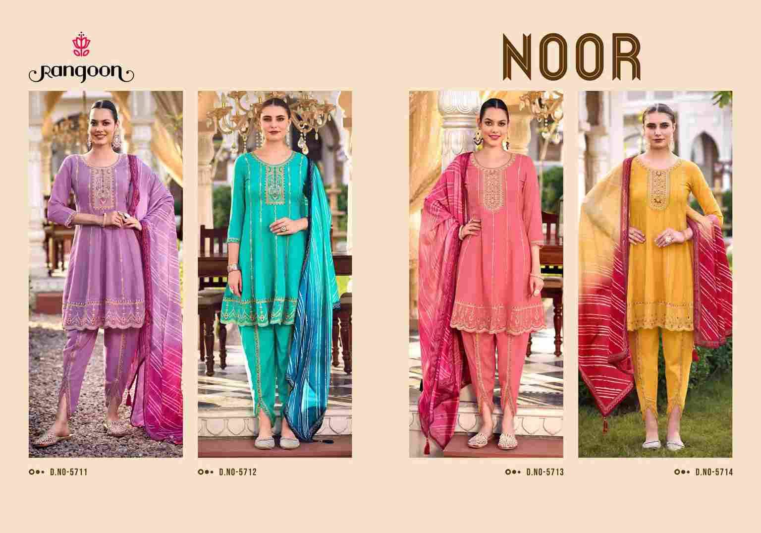 Noor By Rangoon 5711 To 5714 Series Beautiful Stylish Festive Suits Fancy Colorful Casual Wear & Ethnic Wear & Ready To Wear Georgette Dresses At Wholesale Price