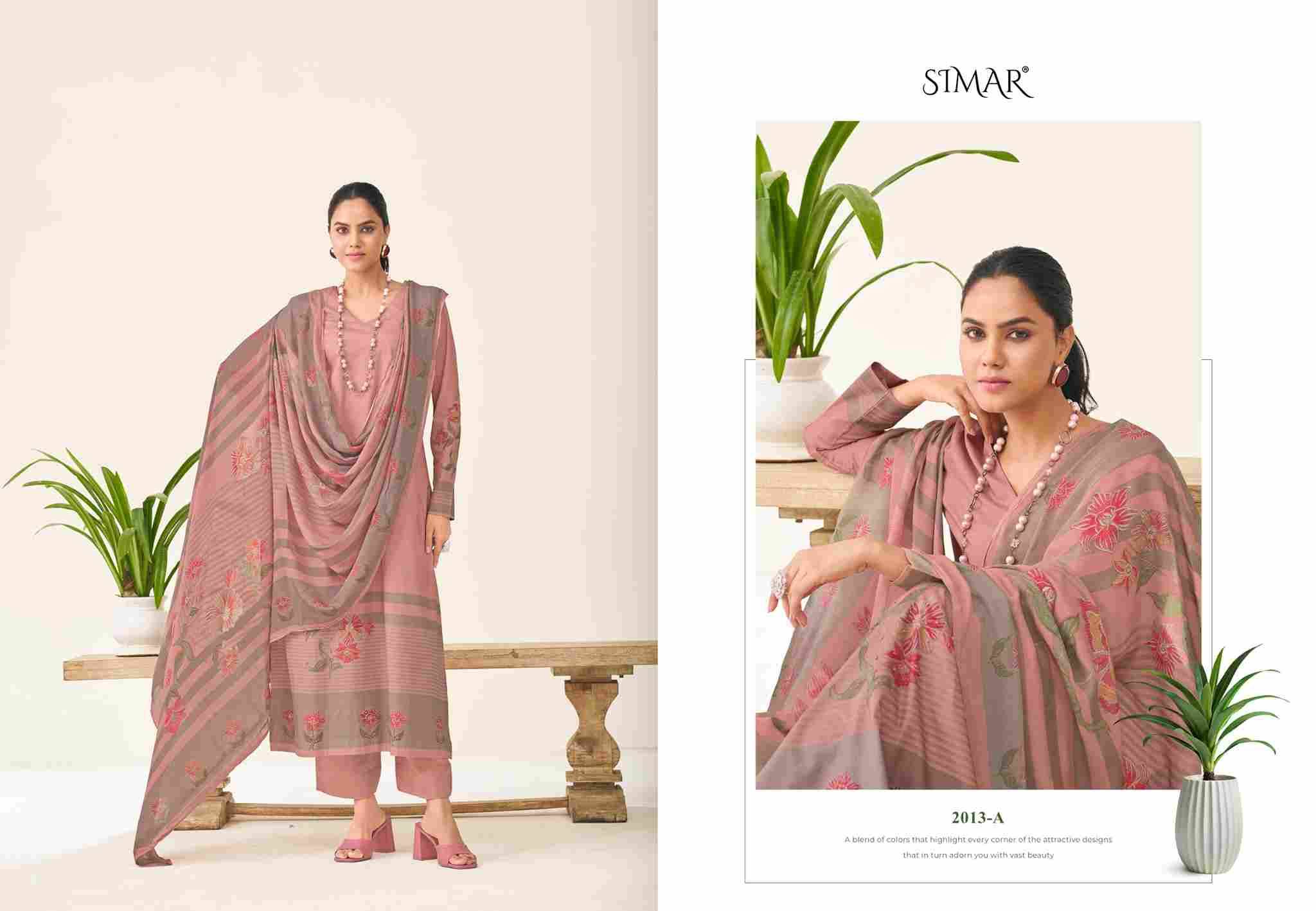 Madhavi By Simar 2013-A To 2013-D Series Beautiful Festive Suits Stylish Fancy Colorful Casual Wear & Ethnic Wear Pure Lawn Cotton Dresses At Wholesale Price