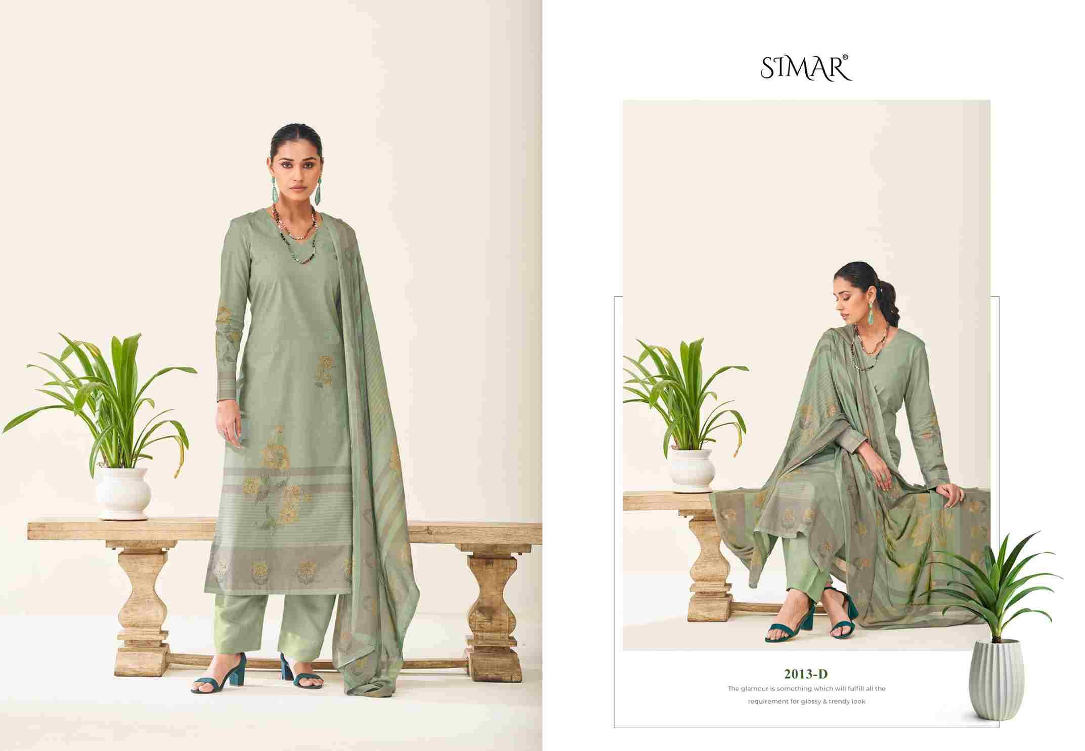 Madhavi By Simar 2013-A To 2013-D Series Beautiful Festive Suits Stylish Fancy Colorful Casual Wear & Ethnic Wear Pure Lawn Cotton Dresses At Wholesale Price