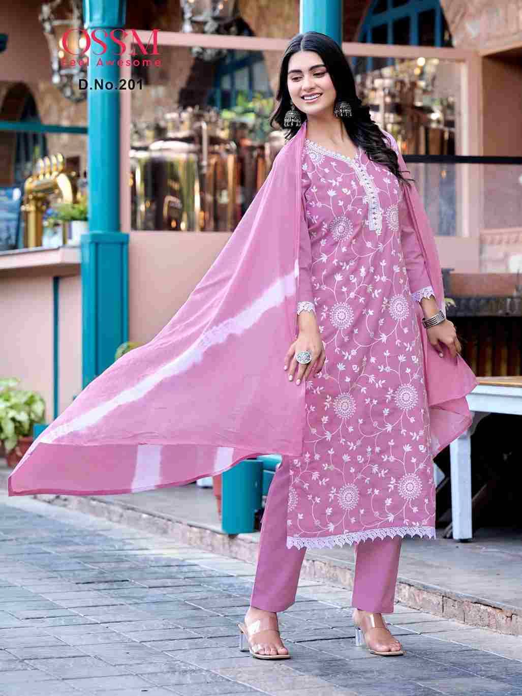 Summer Style Vol-2 By Ossm 201 To 206 Series Beautiful Festive Suits Stylish Fancy Colorful Casual Wear & Ethnic Wear Pure Cotton Dresses At Wholesale Price