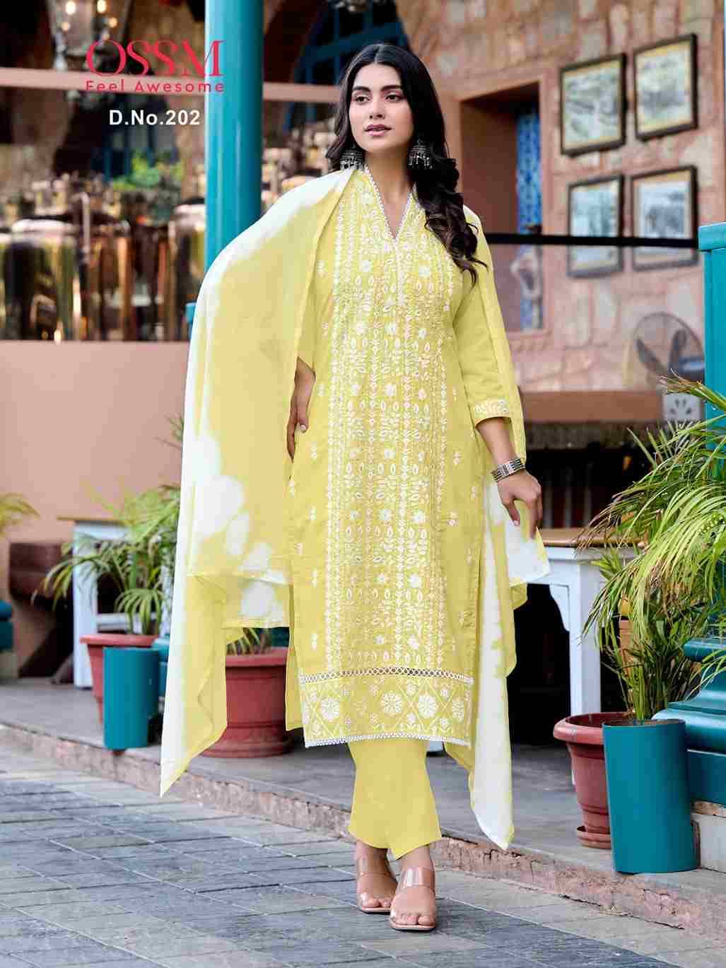 Summer Style Vol-2 By Ossm 201 To 206 Series Beautiful Festive Suits Stylish Fancy Colorful Casual Wear & Ethnic Wear Pure Cotton Dresses At Wholesale Price