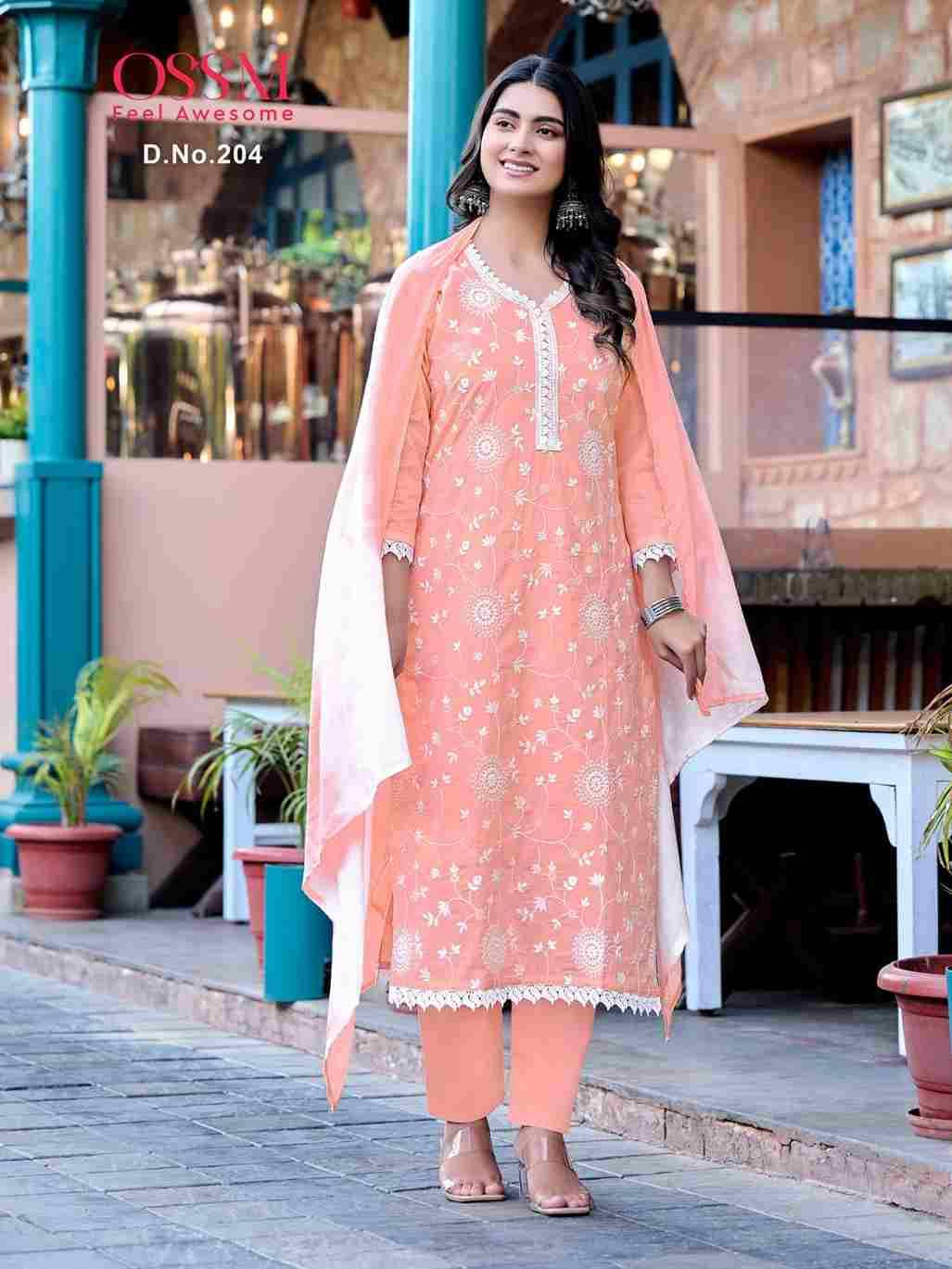 Summer Style Vol-2 By Ossm 201 To 206 Series Beautiful Festive Suits Stylish Fancy Colorful Casual Wear & Ethnic Wear Pure Cotton Dresses At Wholesale Price