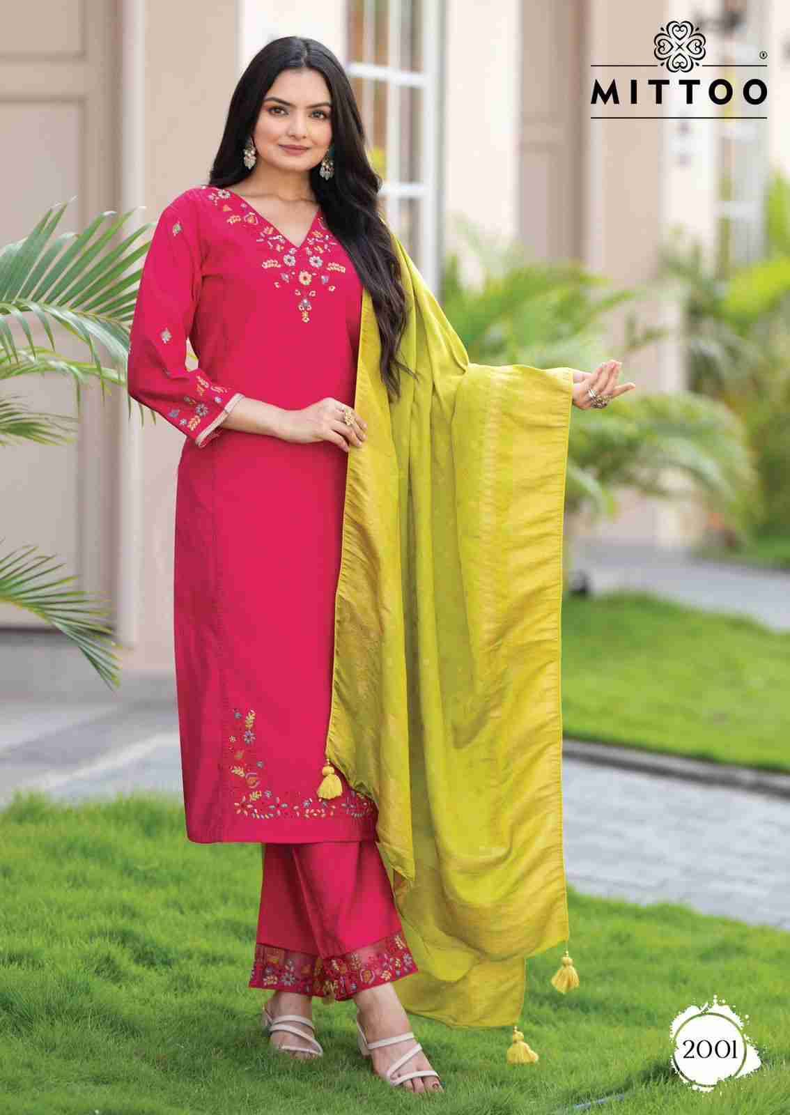 Anaara By Mittoo 2001 To 2004 Series Beautiful Festive Suits Colorful Stylish Fancy Casual Wear & Ethnic Wear Modal Slub Dresses At Wholesale Price