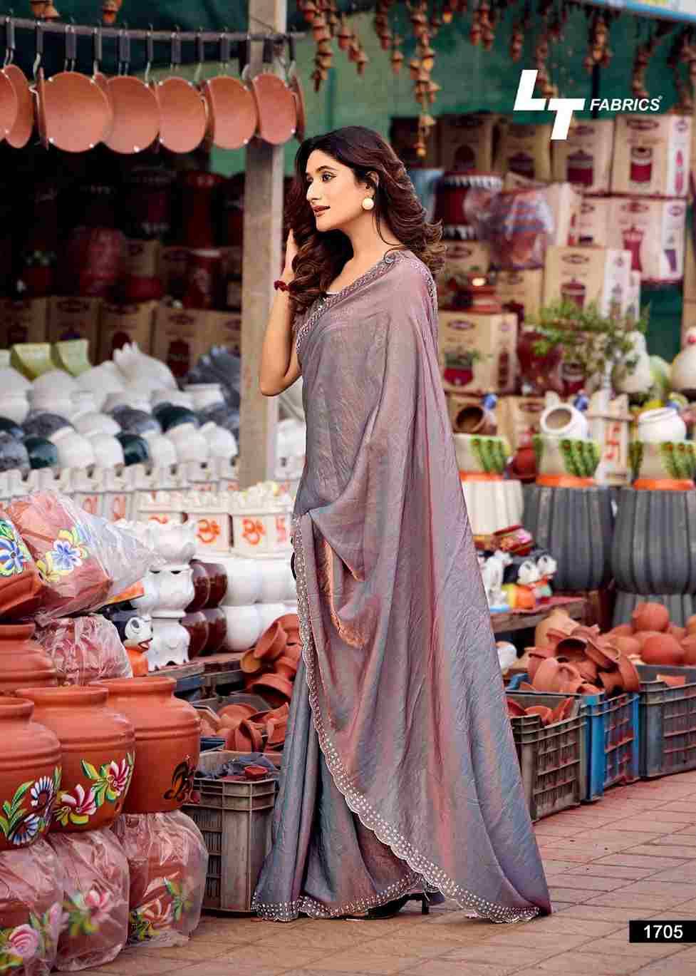 Silver Stone Vol-17 By LT Fabrics 1701 To 1706 Series Indian Traditional Wear Collection Beautiful Stylish Fancy Colorful Party Wear & Occasional Wear Nylon Satin Sarees At Wholesale Price