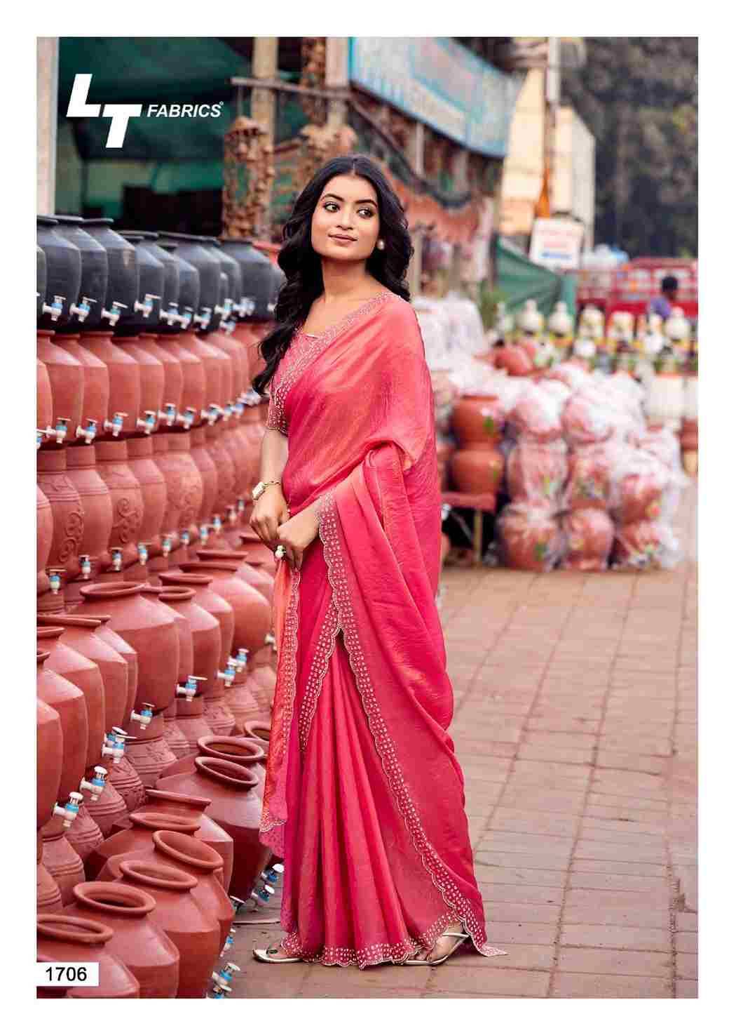 Silver Stone Vol-17 By LT Fabrics 1701 To 1706 Series Indian Traditional Wear Collection Beautiful Stylish Fancy Colorful Party Wear & Occasional Wear Nylon Satin Sarees At Wholesale Price