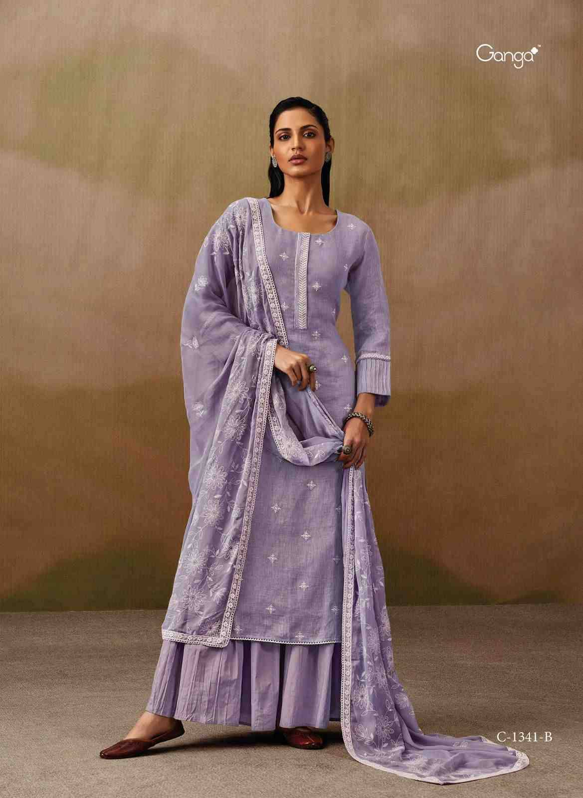 Roshni By Ganga Fashion 1337 To 1342 Series Beautiful Festive Suits Colorful Stylish Fancy Casual Wear & Ethnic Wear Pure Linen Dresses At Wholesale Price