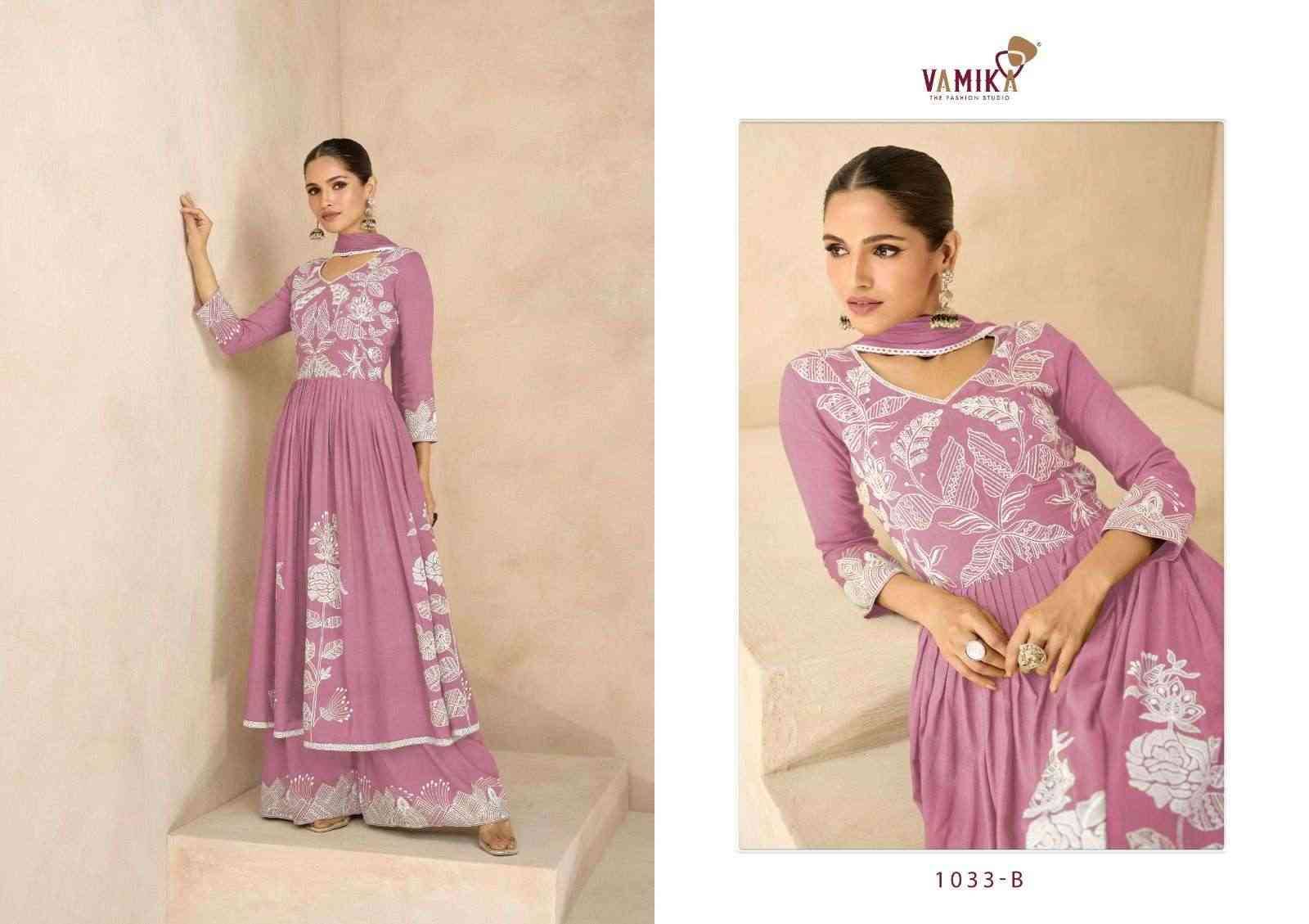 Lakhnavi Vol-6 Super Hit By Vamika 1033-A To 1033-E Series Beautiful Stylish Sharara Suits Fancy Colorful Casual Wear & Ethnic Wear & Ready To Wear Pure Rayon Printed Dresses At Wholesale Price