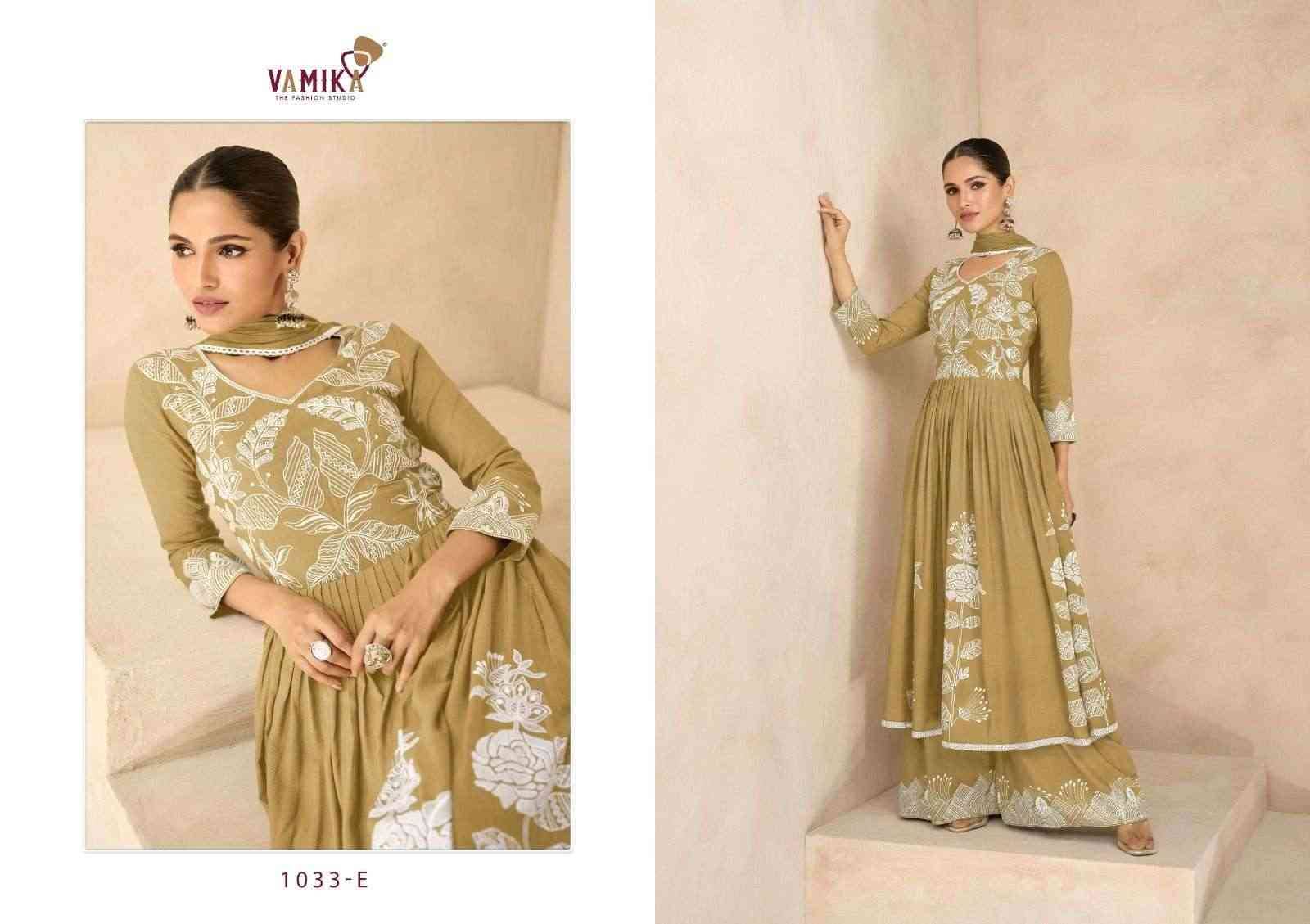 Lakhnavi Vol-6 Super Hit By Vamika 1033-A To 1033-E Series Beautiful Stylish Sharara Suits Fancy Colorful Casual Wear & Ethnic Wear & Ready To Wear Pure Rayon Printed Dresses At Wholesale Price