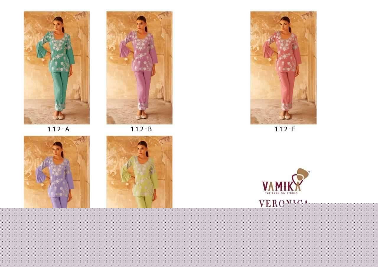 Veronica Vol-3 By Vamika 112-A To 112-E Series Designer Stylish Fancy Colorful Beautiful Casual Wear & Ethnic Wear Heavy Rayon Kurtis At Wholesale Price