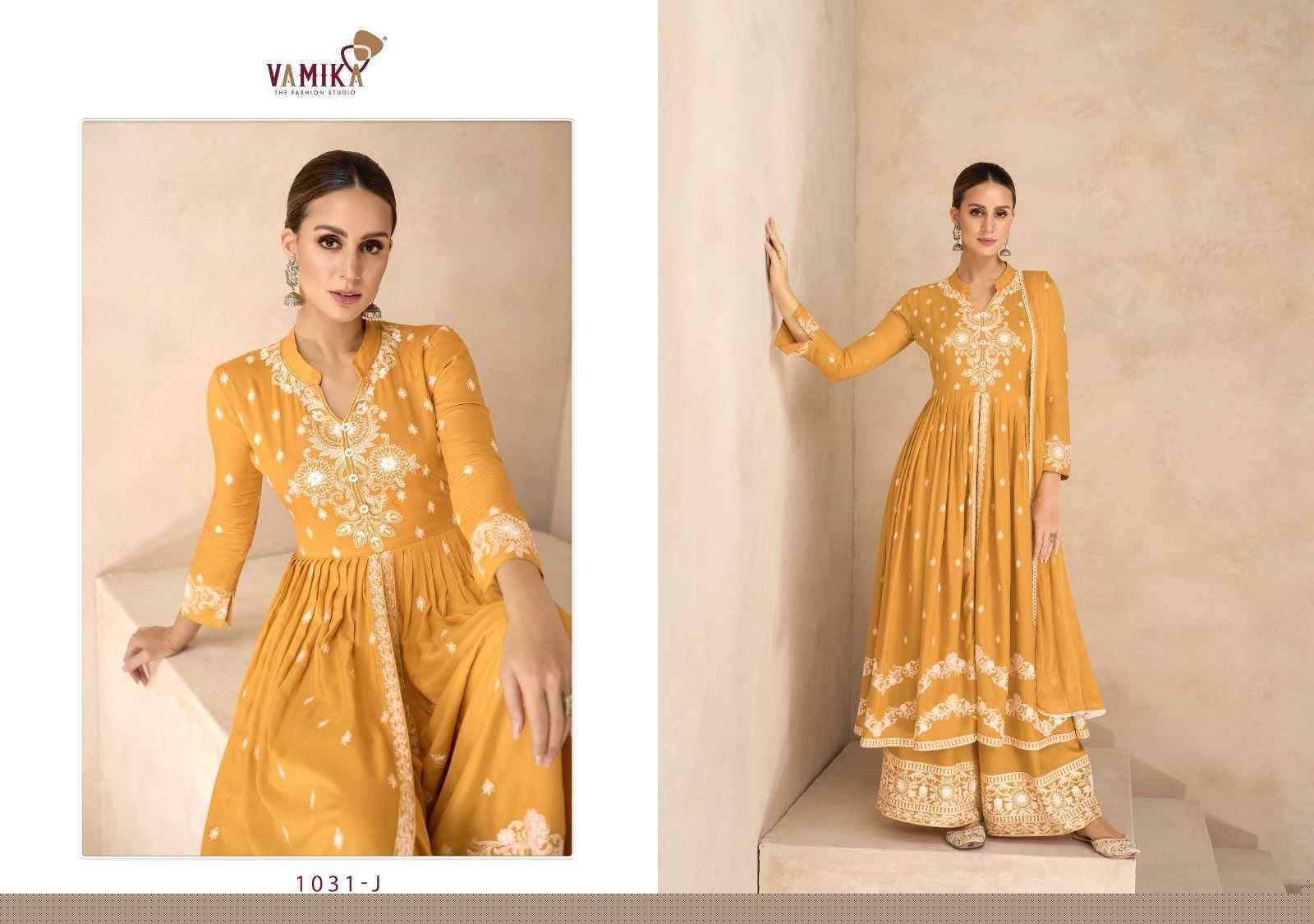 Lakhnavi Vol-6 Silver By Vamika 1031-F To 1031-J Series Beautiful Stylish Sharara Suits Fancy Colorful Casual Wear & Ethnic Wear & Ready To Wear Pure Rayon Printed Dresses At Wholesale Price