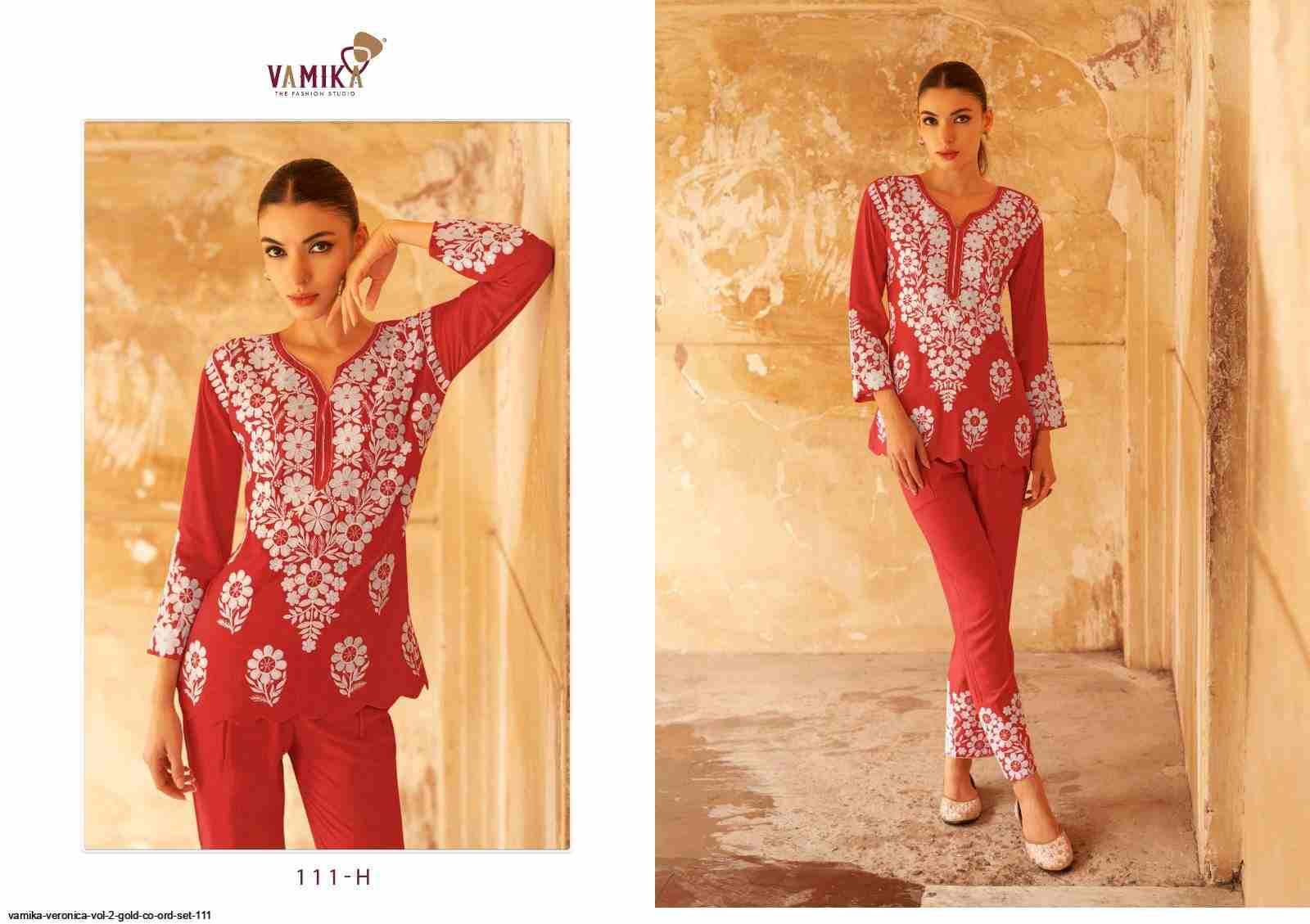 Veronica Vol-2 Gold By Vamika 111-F to 111-J Series Designer Stylish Fancy Colorful Beautiful Casual Wear & Ethnic Wear Heavy Rayon Kurtis At Wholesale Price