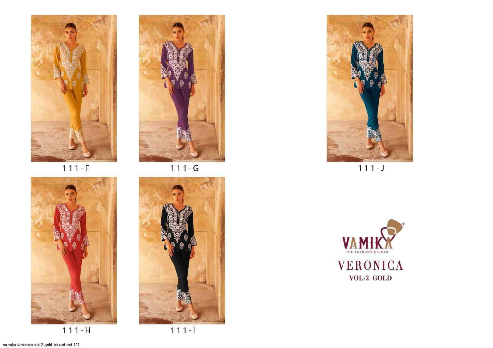Veronica Vol-2 Gold By Vamika 111-F to 111-J Series Designer Stylish Fancy Colorful Beautiful Casual Wear & Ethnic Wear Heavy Rayon Kurtis At Wholesale Price