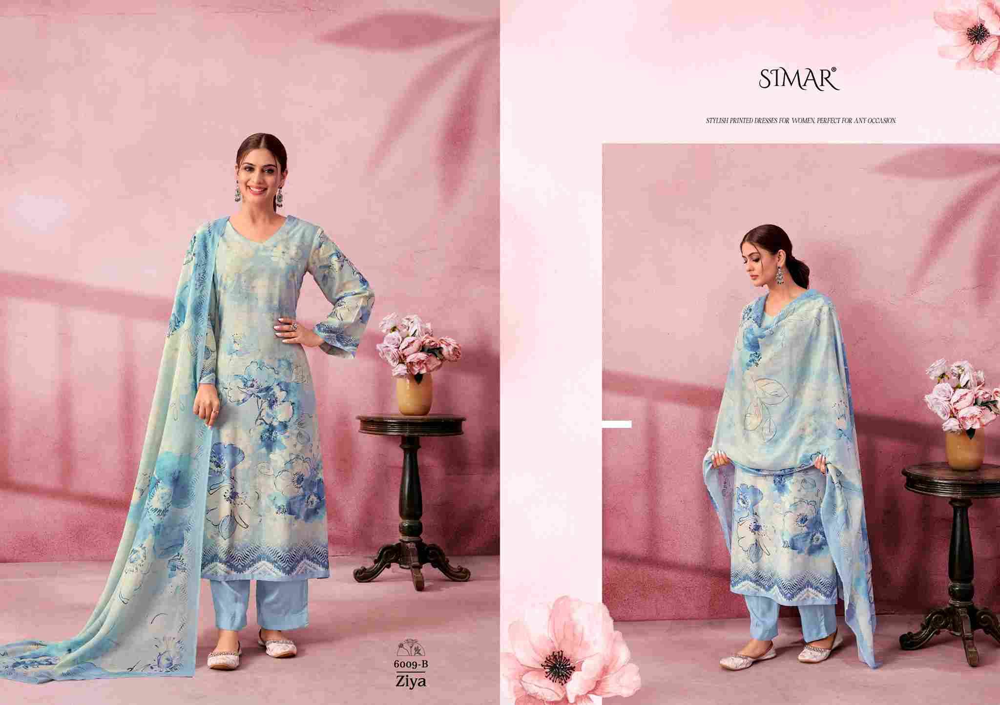 Ziya By Simar 6009-A To 6009-D Series Beautiful Festive Suits Stylish Fancy Colorful Casual Wear & Ethnic Wear Pure Linen Cotton Dresses At Wholesale Price