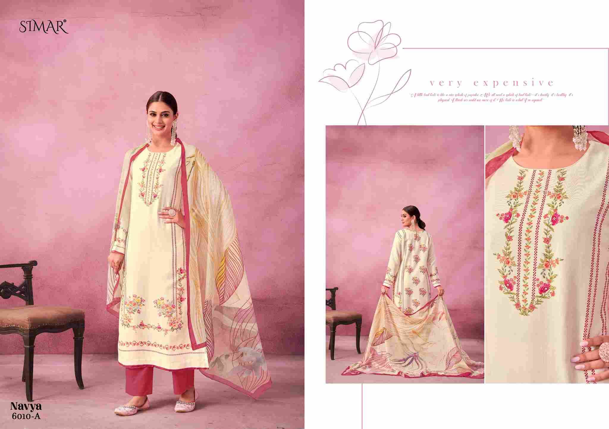 Navya By Simar 6010-A To 6010-D Series Beautiful Festive Suits Stylish Fancy Colorful Casual Wear & Ethnic Wear Pure Linen Cotton Dresses At Wholesale Price