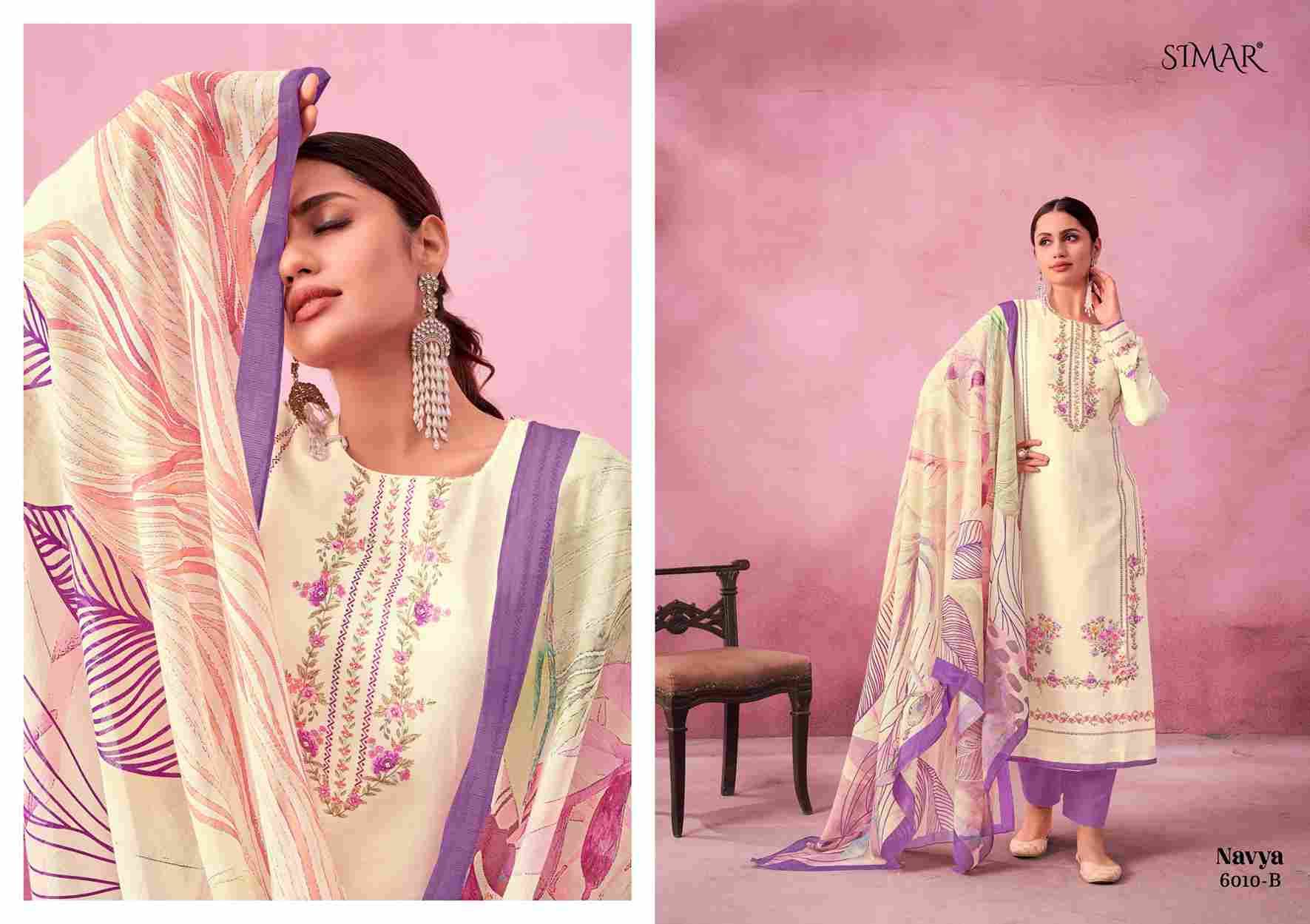Navya By Simar 6010-A To 6010-D Series Beautiful Festive Suits Stylish Fancy Colorful Casual Wear & Ethnic Wear Pure Linen Cotton Dresses At Wholesale Price