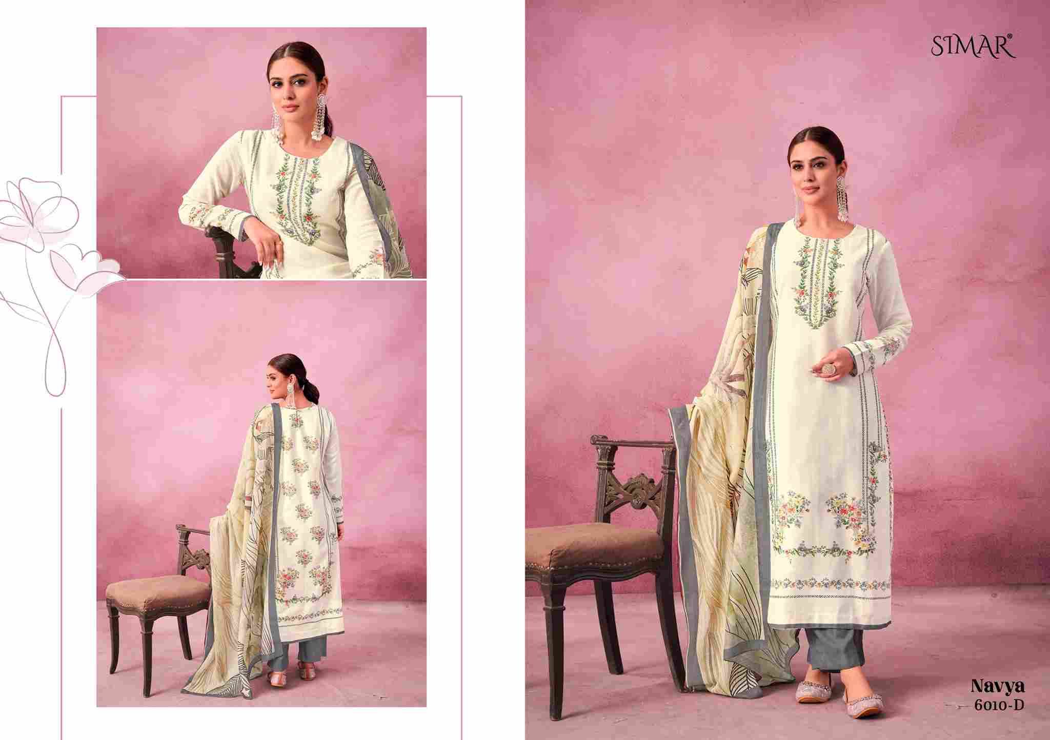 Navya By Simar 6010-A To 6010-D Series Beautiful Festive Suits Stylish Fancy Colorful Casual Wear & Ethnic Wear Pure Linen Cotton Dresses At Wholesale Price