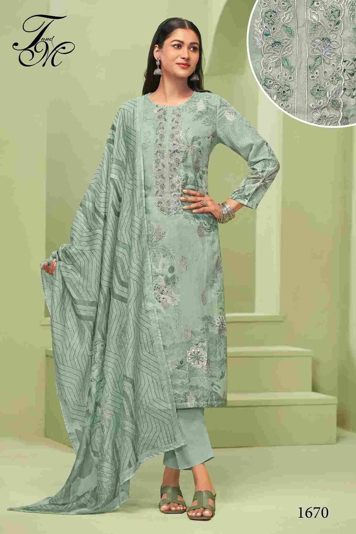 Tripti By T And M Designer Studio Beautiful Festive Suits Colorful Stylish Fancy Casual Wear & Ethnic Wear Pure Linen Jacquard Dresses At Wholesale Price