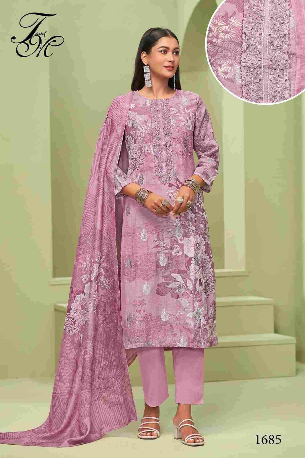 Tripti By T And M Designer Studio Beautiful Festive Suits Colorful Stylish Fancy Casual Wear & Ethnic Wear Pure Linen Jacquard Dresses At Wholesale Price