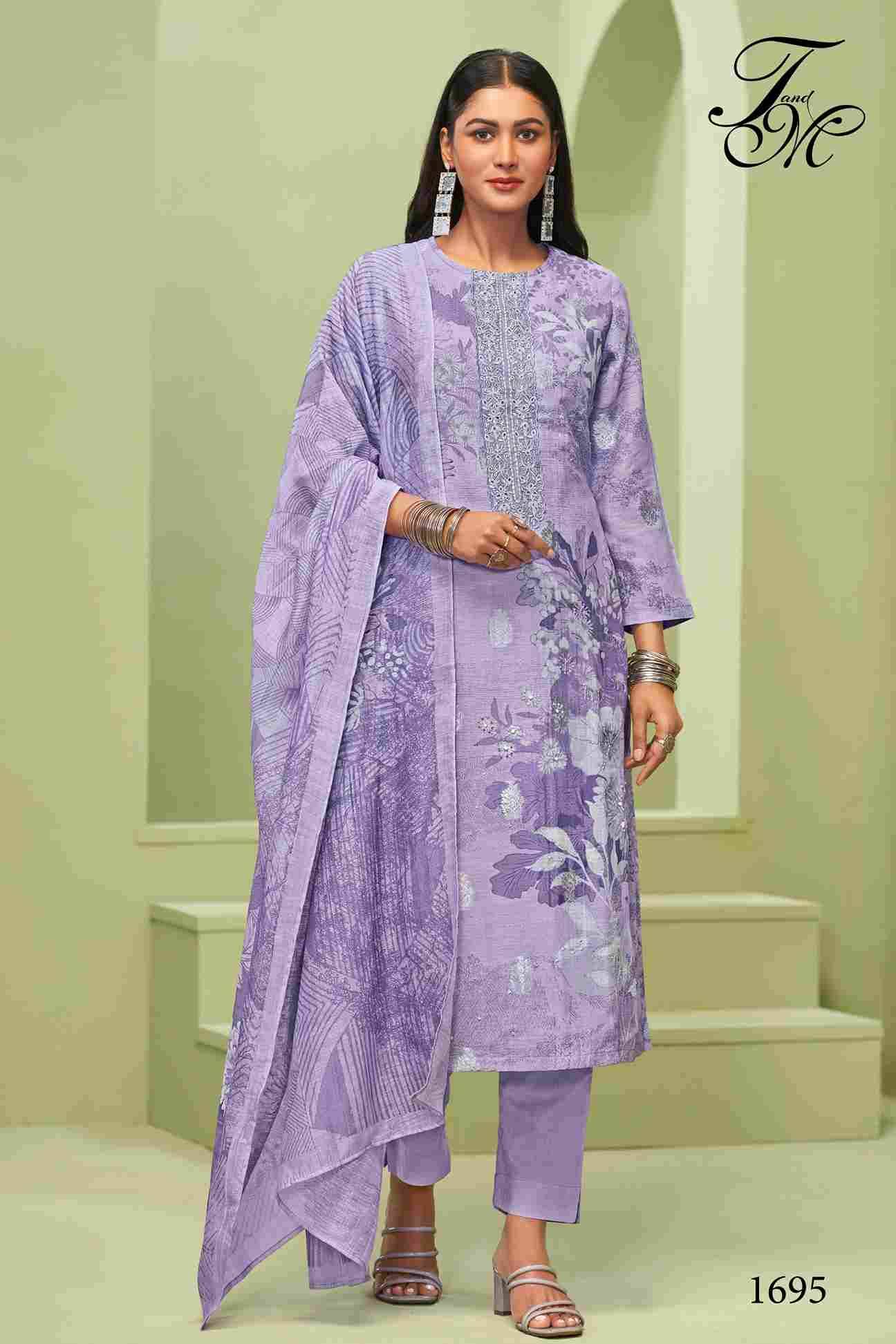 Tripti By T And M Designer Studio Beautiful Festive Suits Colorful Stylish Fancy Casual Wear & Ethnic Wear Pure Linen Jacquard Dresses At Wholesale Price