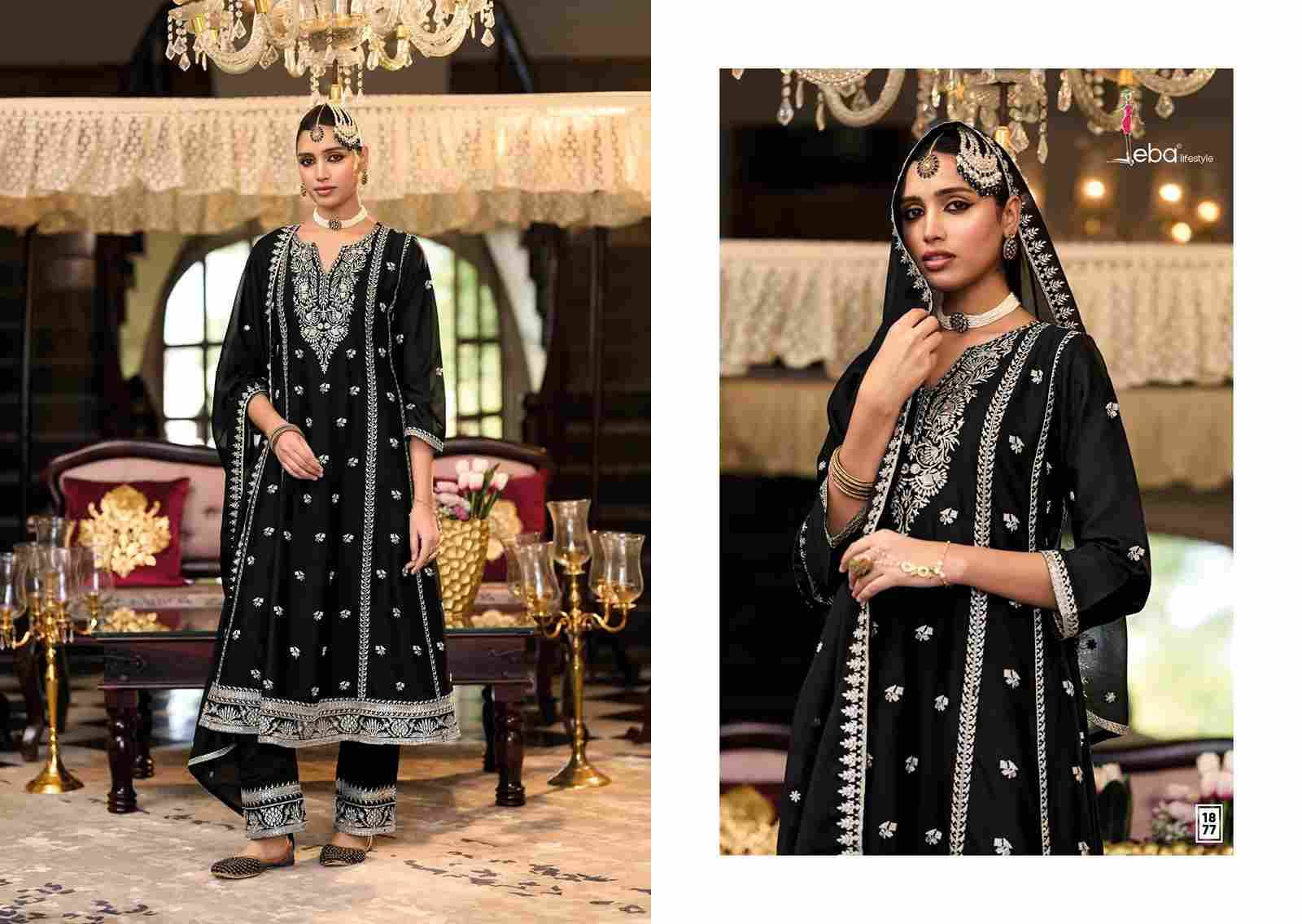 Serena By Eba Lifestyle 1877 To 1879 Series Beautiful Festive Suits Colorful Stylish Fancy Casual Wear & Ethnic Wear Chinnon Embroidery Dresses At Wholesale Price