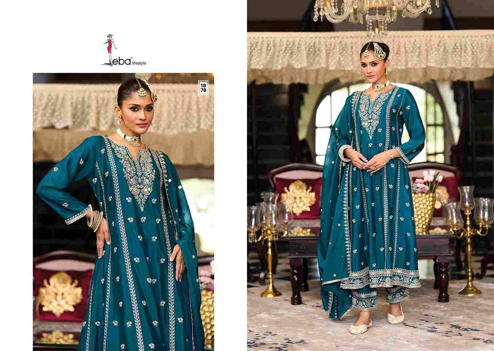 Serena By Eba Lifestyle 1877 To 1879 Series Beautiful Festive Suits Colorful Stylish Fancy Casual Wear & Ethnic Wear Chinnon Embroidery Dresses At Wholesale Price