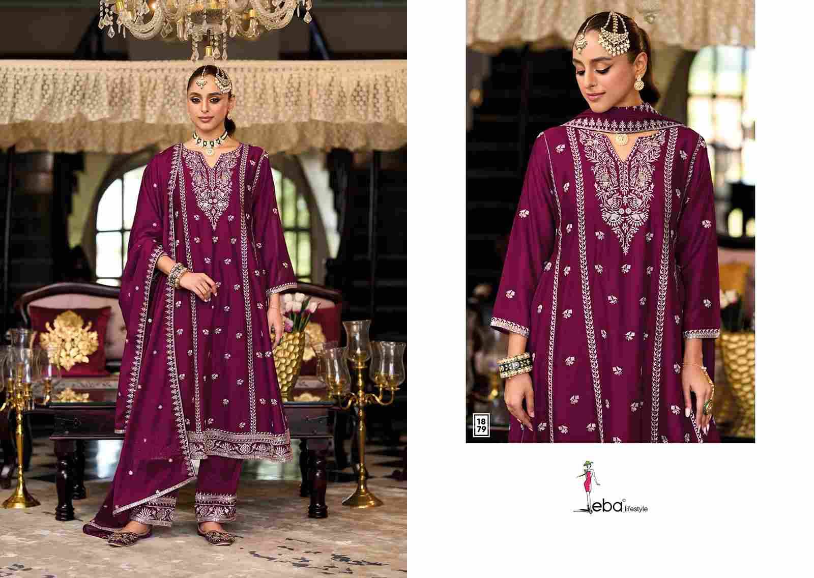 Serena By Eba Lifestyle 1877 To 1879 Series Beautiful Festive Suits Colorful Stylish Fancy Casual Wear & Ethnic Wear Chinnon Embroidery Dresses At Wholesale Price