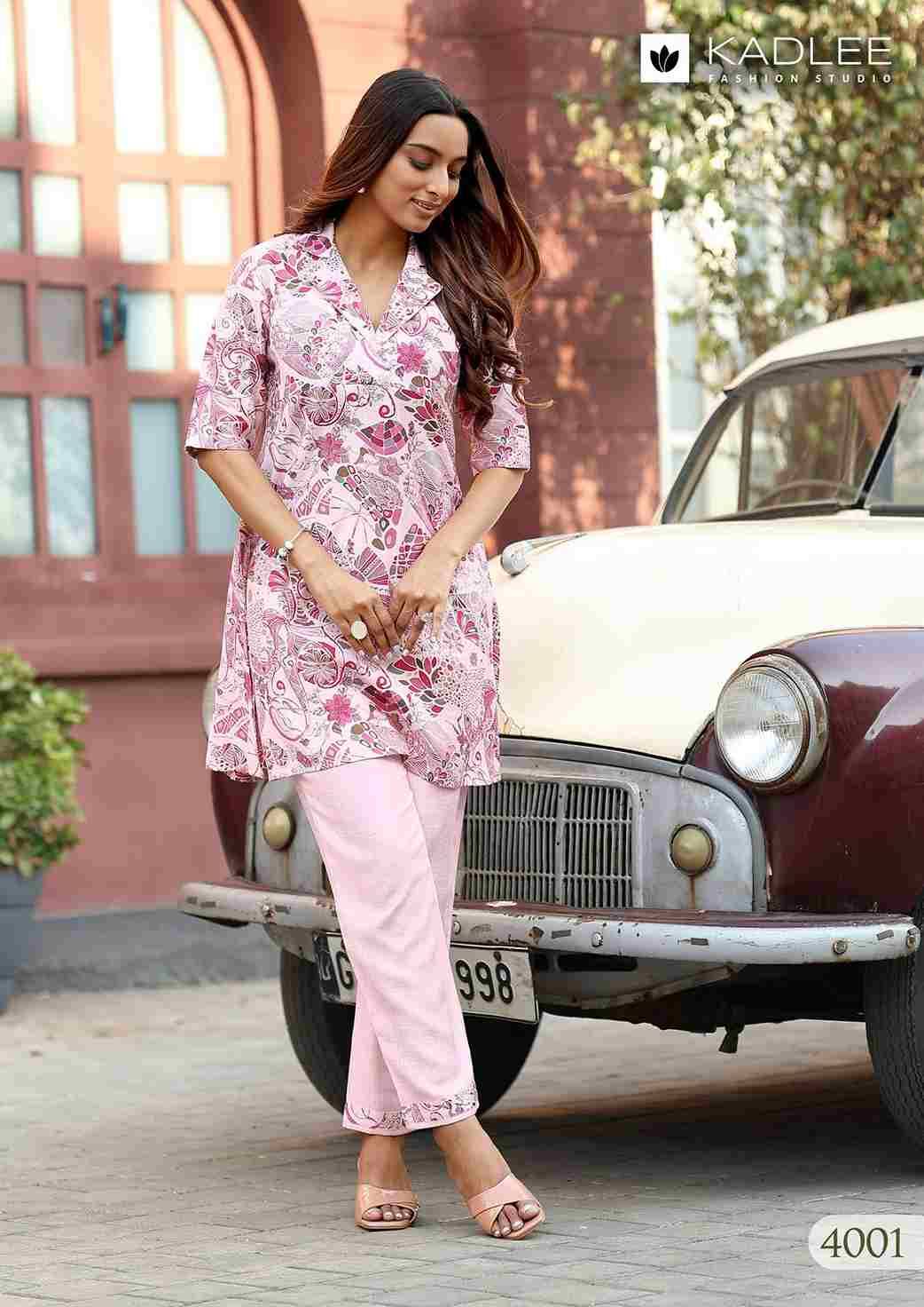 Vrunda By Kadlee 4001 To 4004 Series Designer Stylish Fancy Colorful Beautiful Party Wear & Ethnic Wear Collection Vetican Print Kurtis With Bottom At Wholesale Price