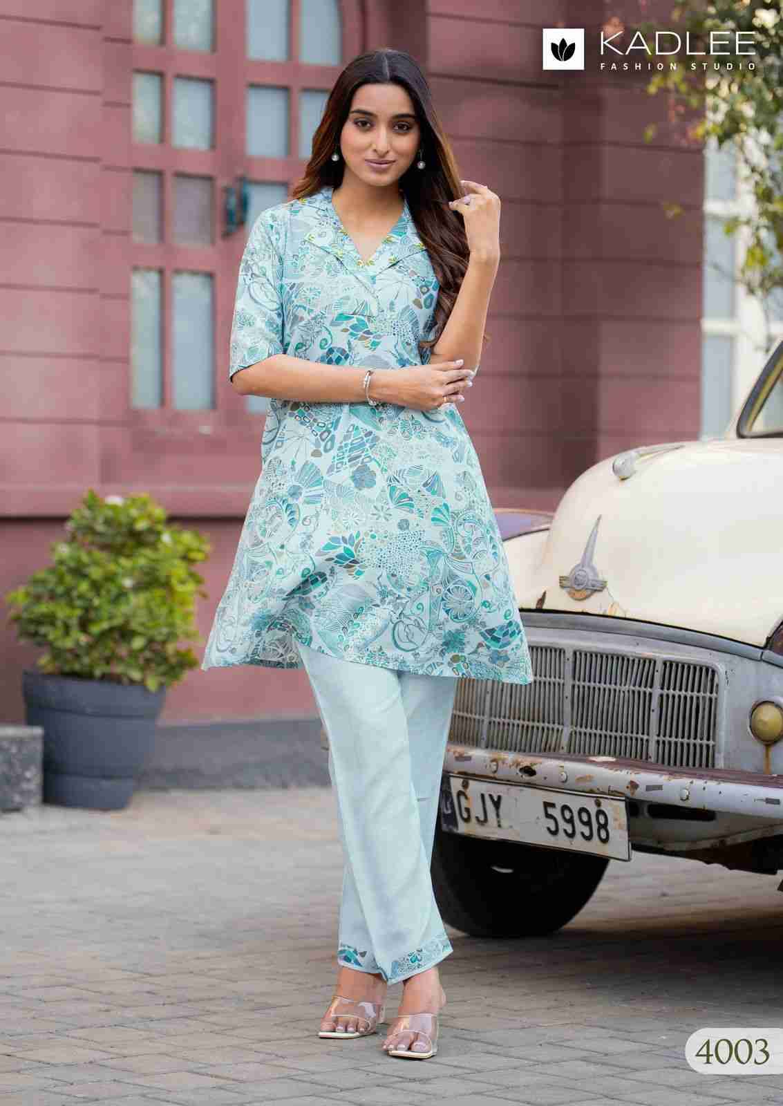 Vrunda By Kadlee 4001 To 4004 Series Designer Stylish Fancy Colorful Beautiful Party Wear & Ethnic Wear Collection Vetican Print Kurtis With Bottom At Wholesale Price