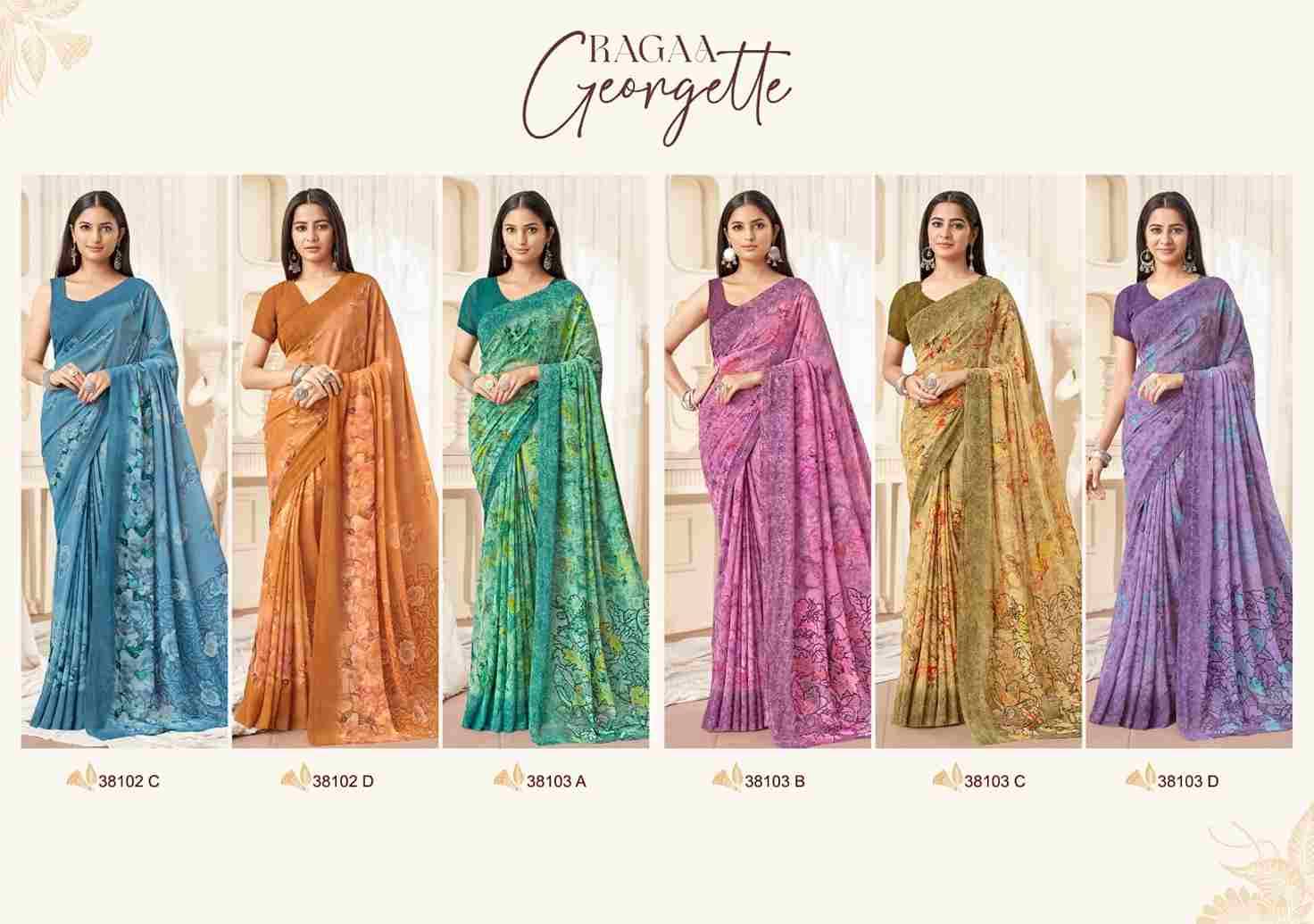 Ragaa Georgette Vol-16 By Ruchi Sarees 38101-A To 38103-D Series Indian Traditional Wear Collection Beautiful Stylish Fancy Colorful Party Wear & Occasional Wear Georgette Sarees At Wholesale Price