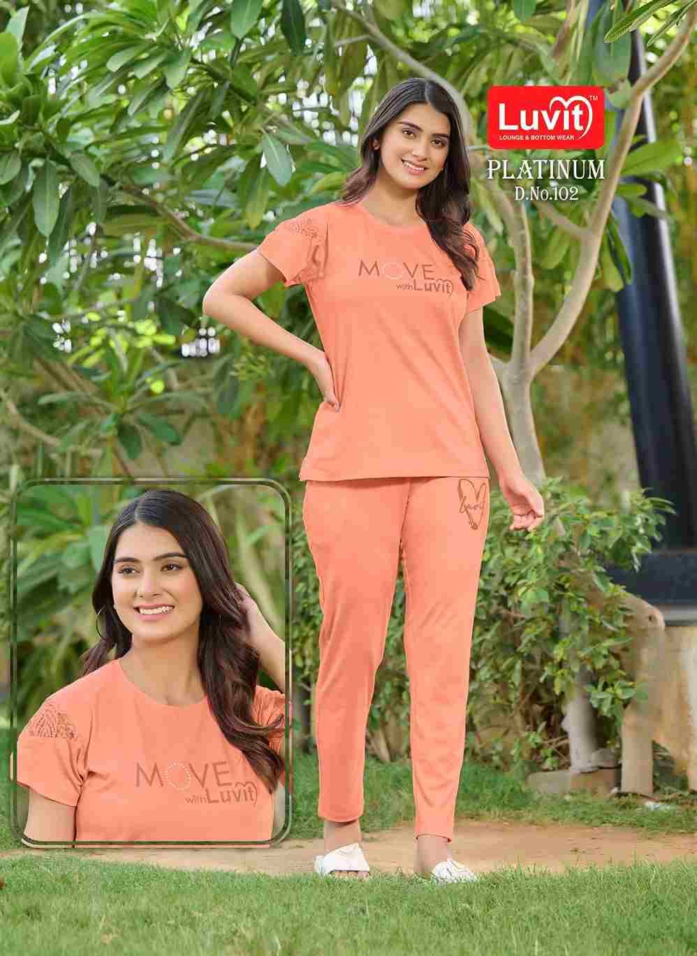 Platinum By Luvit 101 To 108 Series Beautiful Stylish Fancy Colorful Casual Wear & Ethnic Wear Tencel Night Suits At Wholesale Price