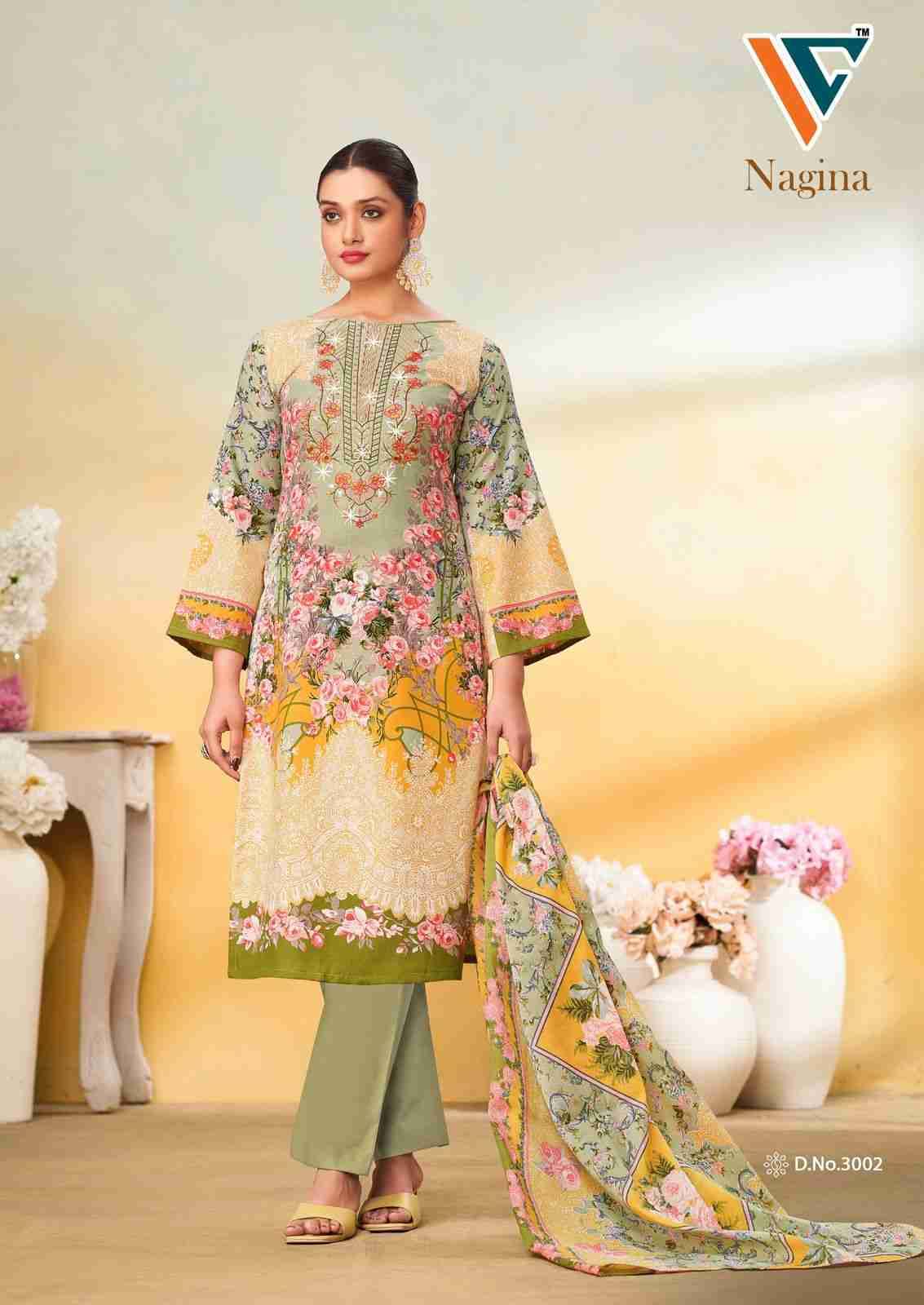 Nagina Vol-3 By Vandana Creation 3001 To 3008 Series Beautiful Festive Suits Stylish Fancy Colorful Casual Wear & Ethnic Wear Cotton Print Dresses At Wholesale Price