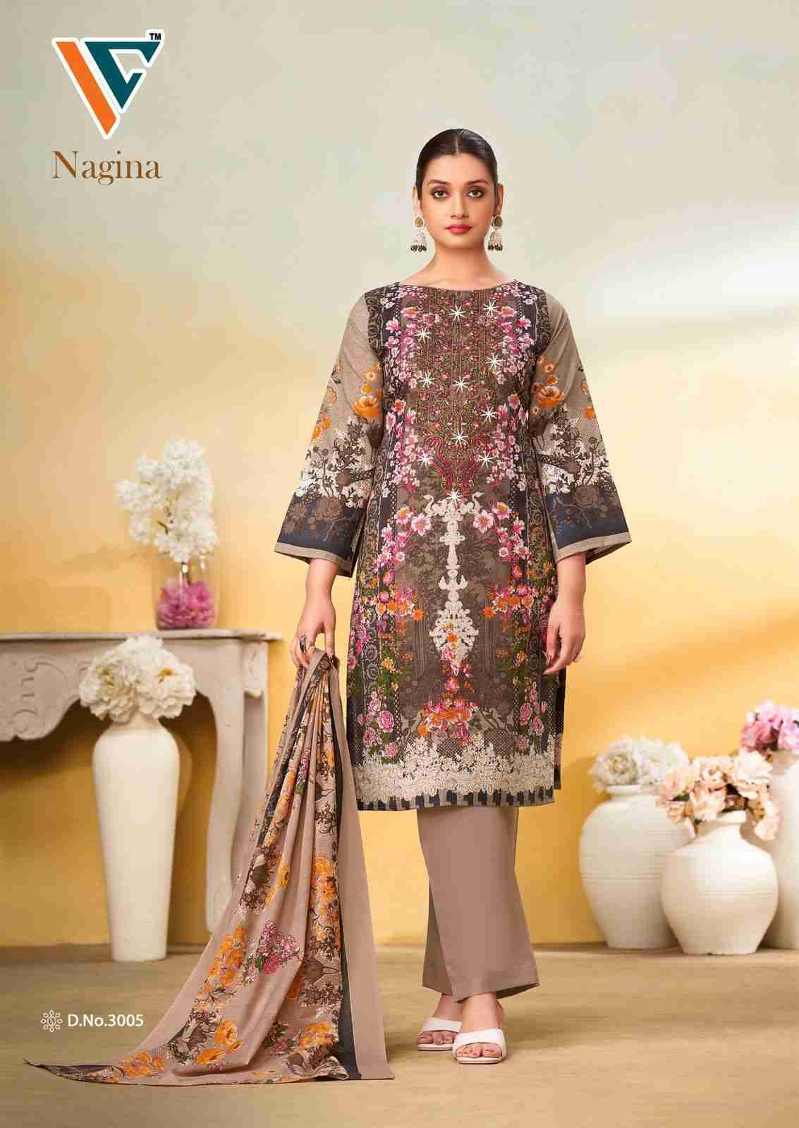Nagina Vol-3 By Vandana Creation 3001 To 3008 Series Beautiful Festive Suits Stylish Fancy Colorful Casual Wear & Ethnic Wear Cotton Print Dresses At Wholesale Price