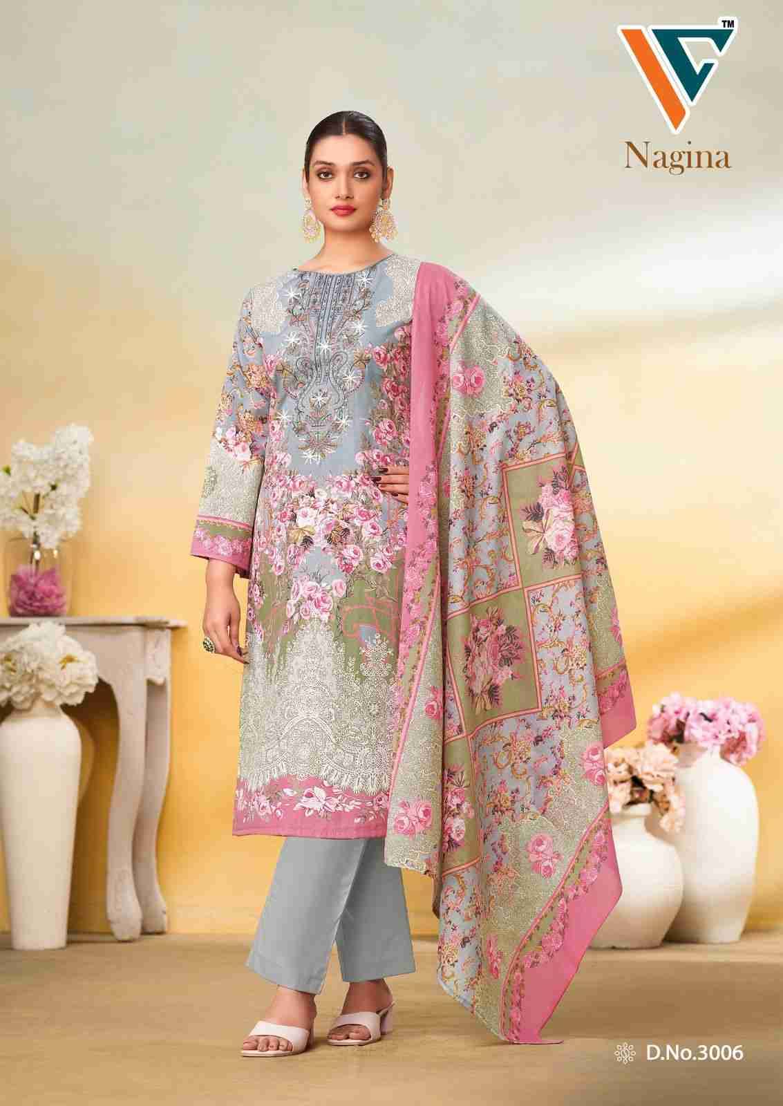Nagina Vol-3 By Vandana Creation 3001 To 3008 Series Beautiful Festive Suits Stylish Fancy Colorful Casual Wear & Ethnic Wear Cotton Print Dresses At Wholesale Price