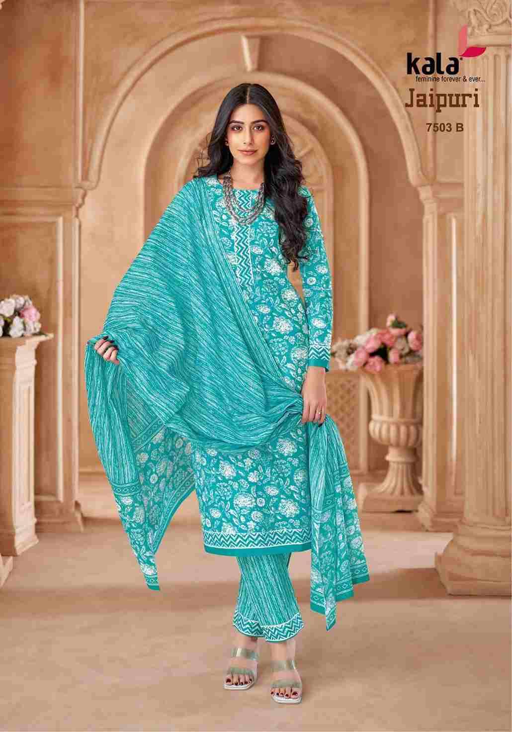 Jaipuri Vol-7 By Kala 7501-B To 7512-B Series Beautiful Suits Colorful Stylish Fancy Casual Wear & Ethnic Wear Premium Cotton Print Dresses At Wholesale Price
