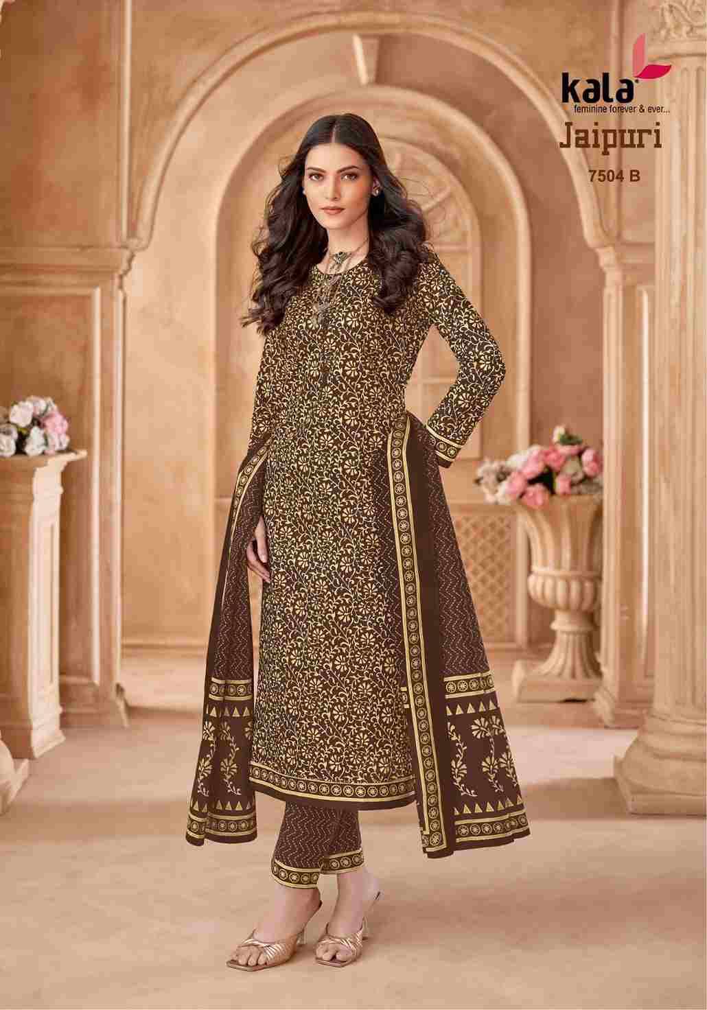 Jaipuri Vol-7 By Kala 7501-B To 7512-B Series Beautiful Suits Colorful Stylish Fancy Casual Wear & Ethnic Wear Premium Cotton Print Dresses At Wholesale Price