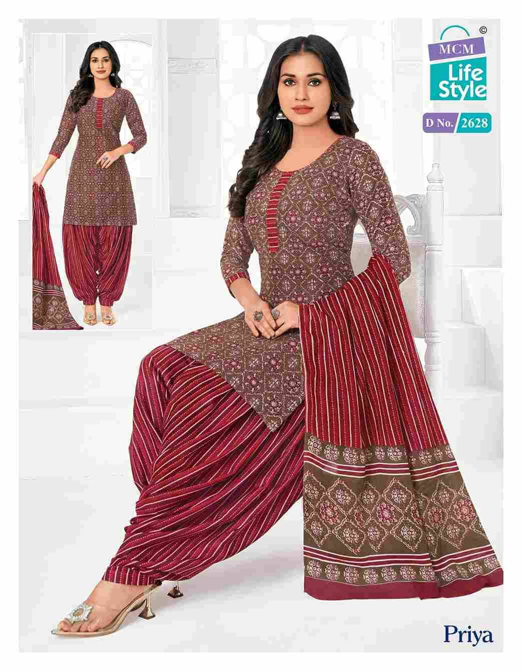 Priya Vol-26 By MCM Lifestyle 2628 To 2651 Series Beautiful Festive Suits Stylish Fancy Colorful Casual Wear & Ethnic Wear Pure Cambric Cotton Print Dresses At Wholesale Price